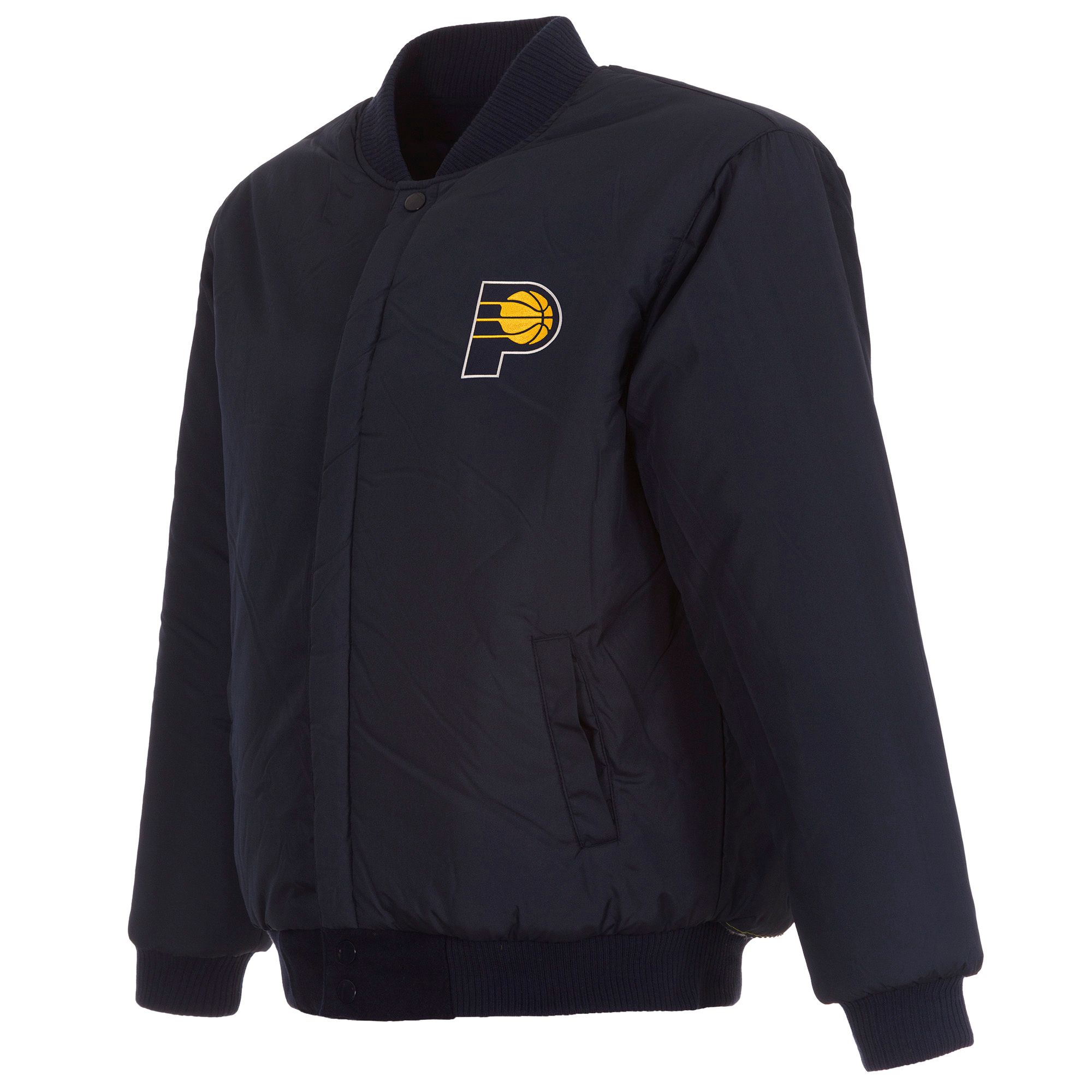 JH Design Men's Indiana Pacers Navy Reversible Wool Jacket product image
