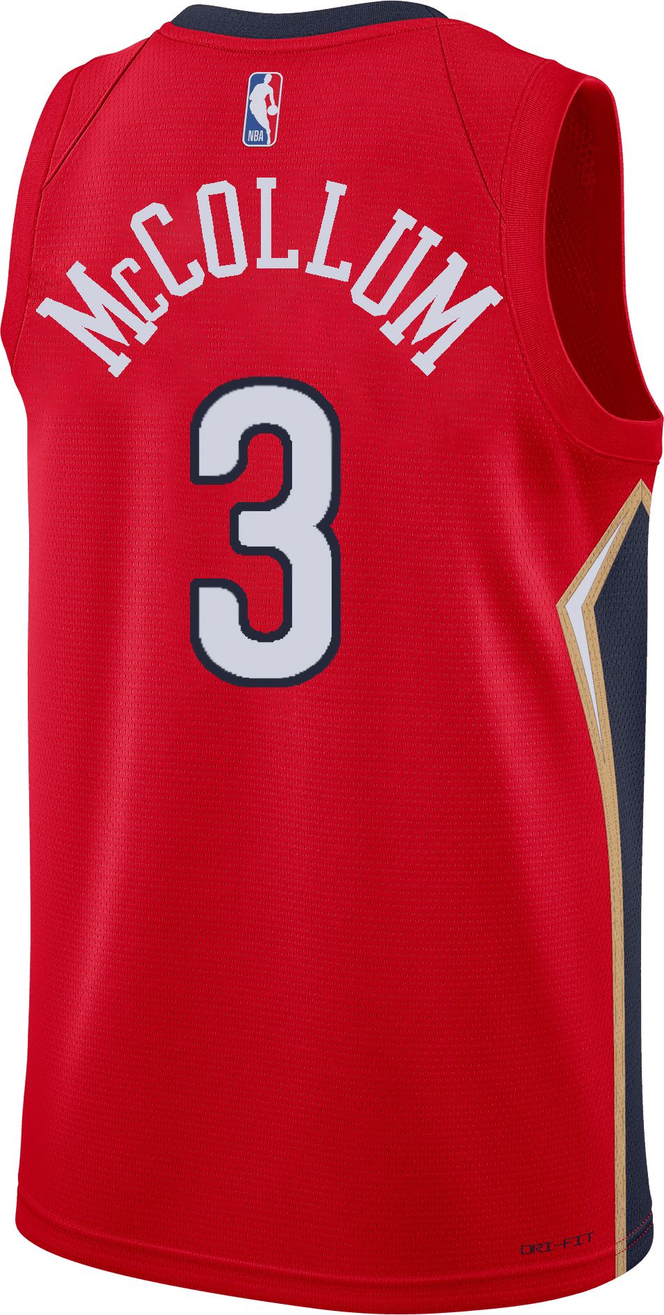 Nike Men's New Orleans Pelicans CJ McCollum #3 Red Dri-FIT Swingman Jersey product image