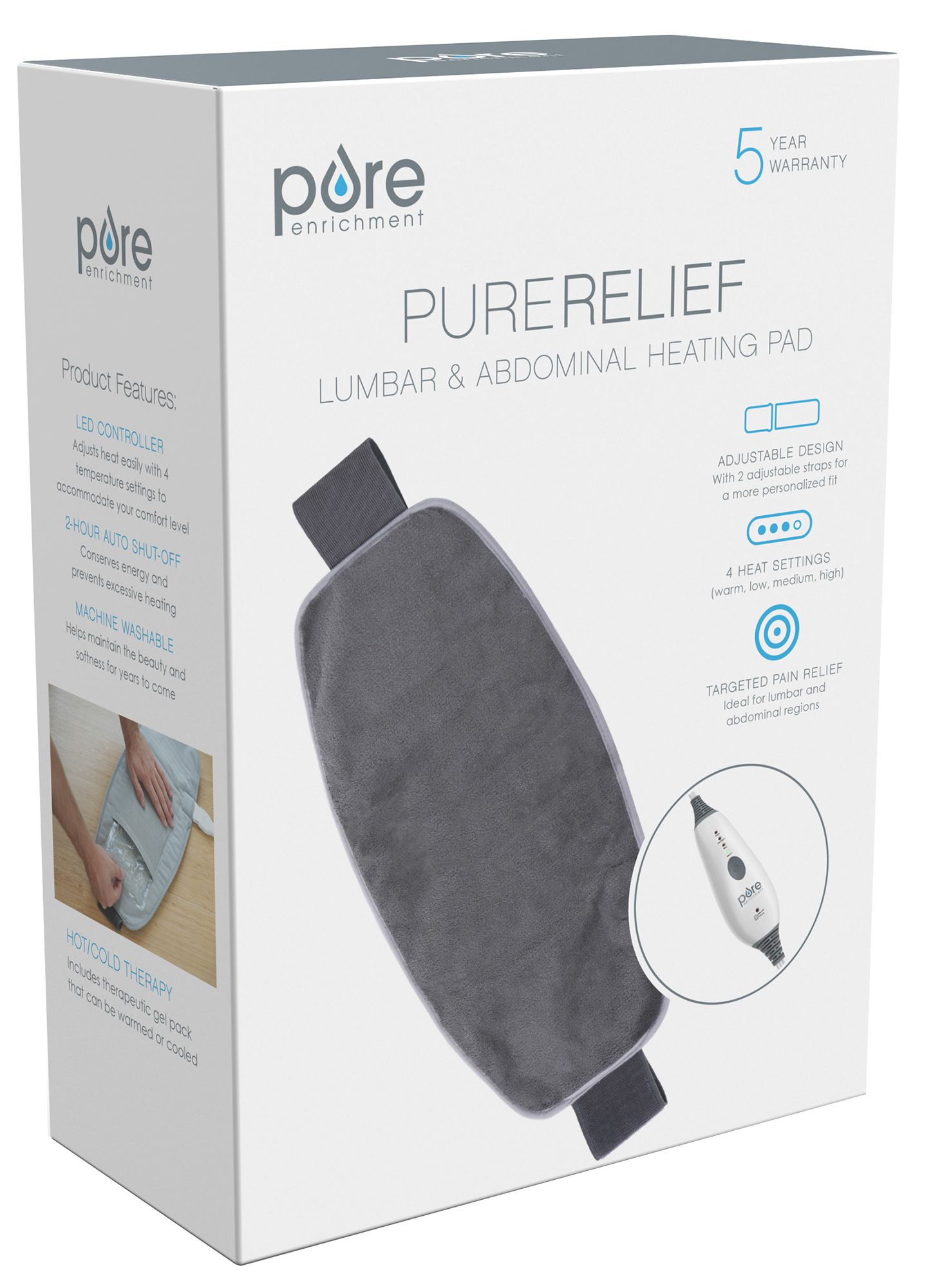 Pure Enrichment PureRelief Lumbar & Abdominal Heating Pad