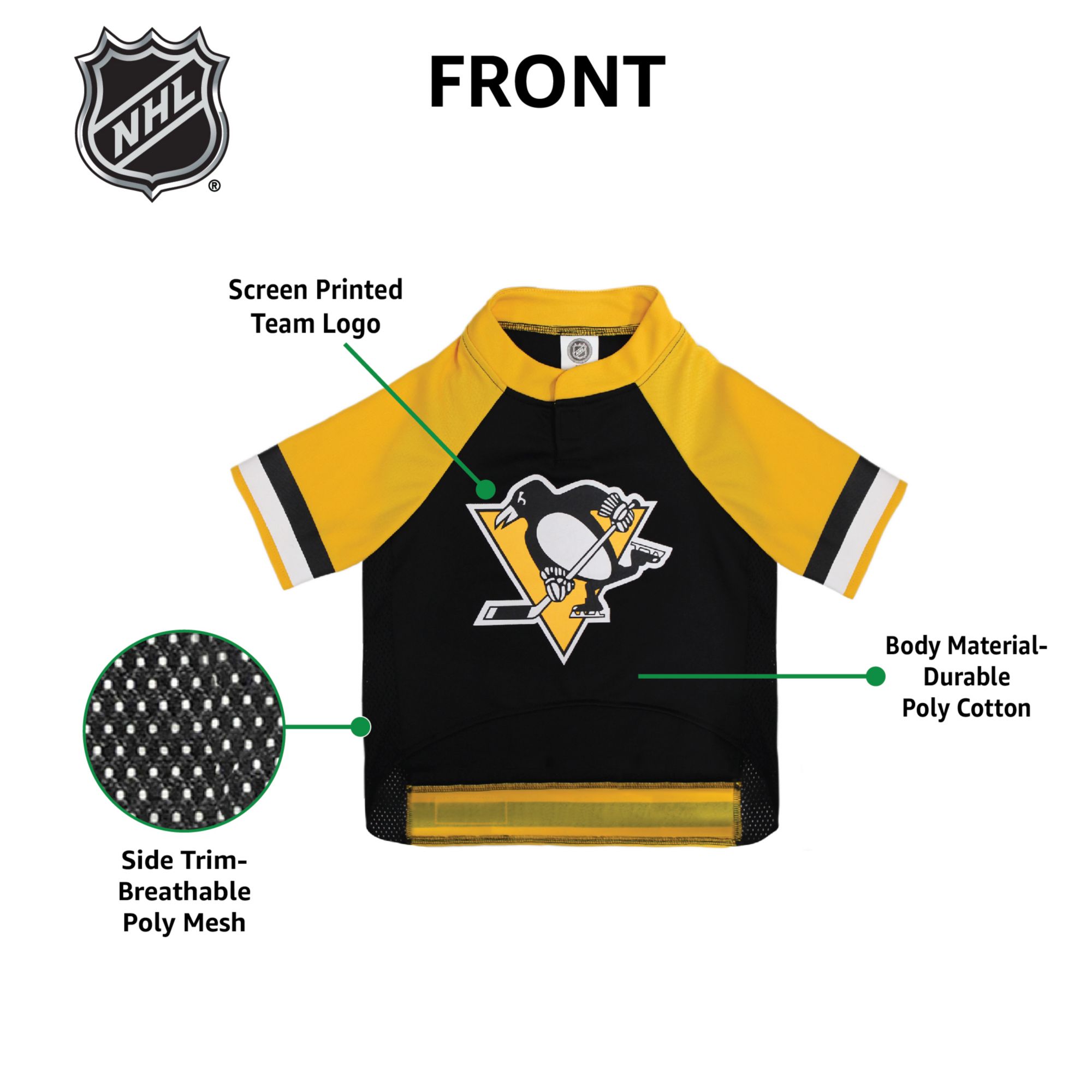 Pets First NHL Pittsburgh Penguins Pet Jersey product image