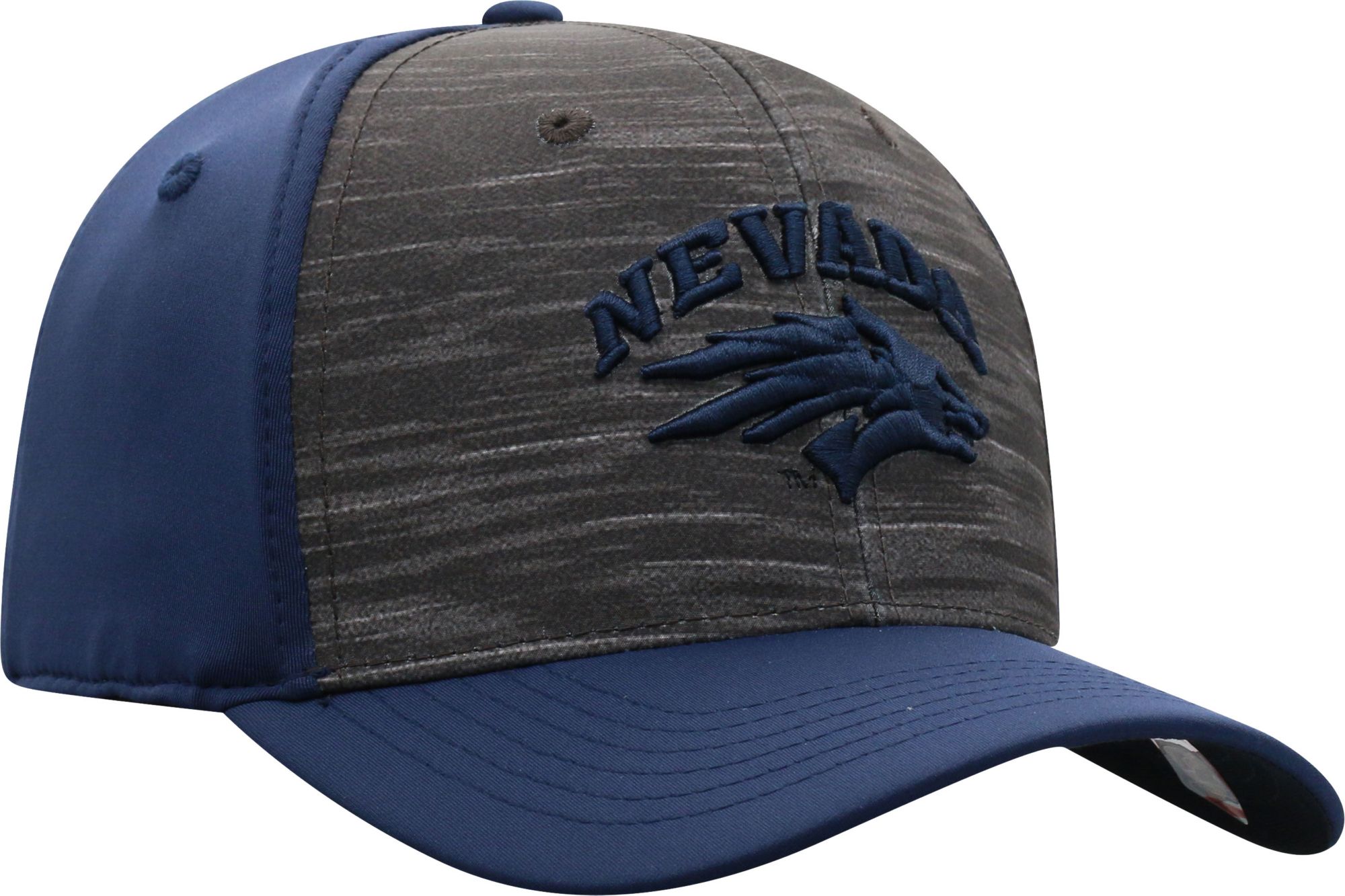 Top of the World Men's Nevada Wolf Pack Grey/Blue Pepper 1Fit Flex Hat product image