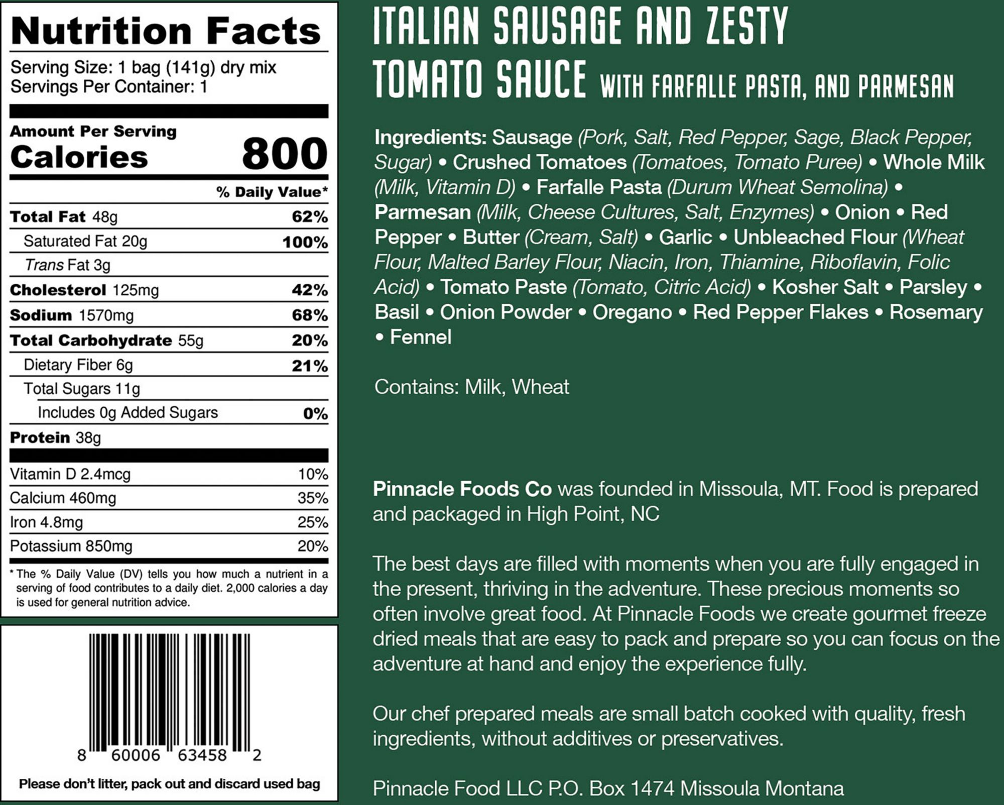 Pinnacle Foods Zesty Italian Sausage Meal Kit product image