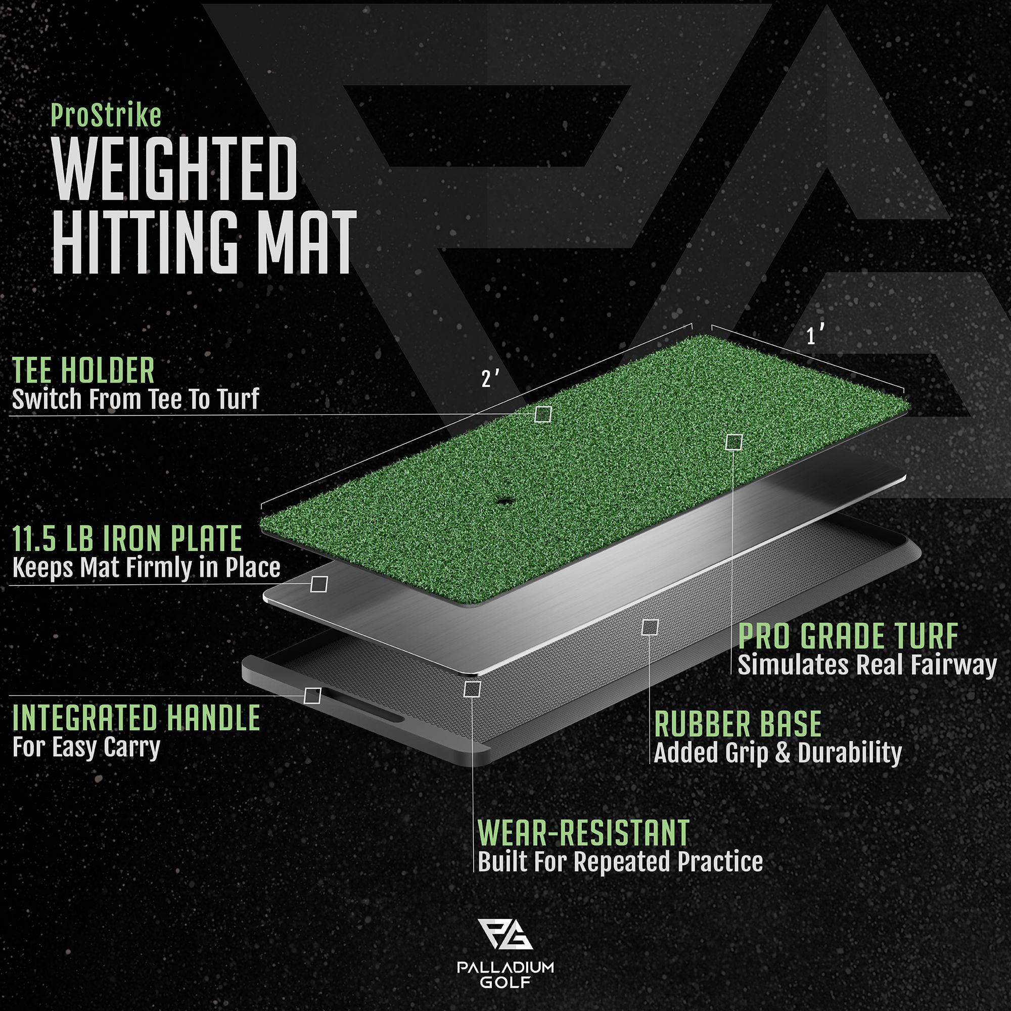 Palladium Golf ProStrike Weighted Hitting Mat product image