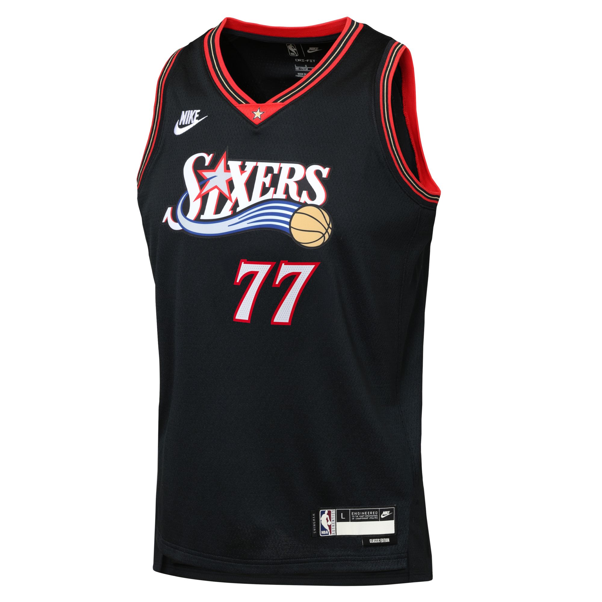 Nike Youth Philadelphia 76ers VJ Edgecombe #77 Hardwood Classics Swingman Jersey product image