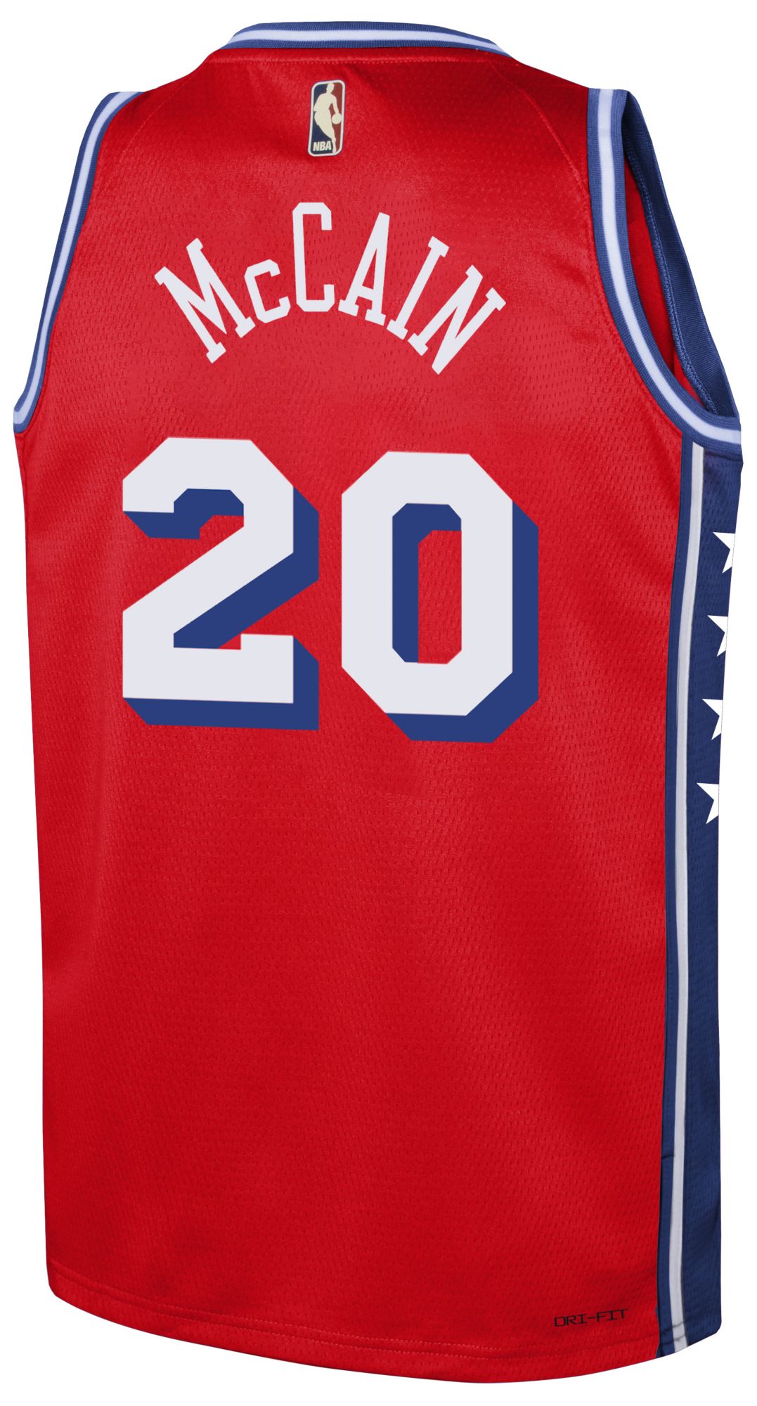 Jordan Youth Philadelphia 76ers Jared McCain #20 Red Swingman Statement Jersey product image