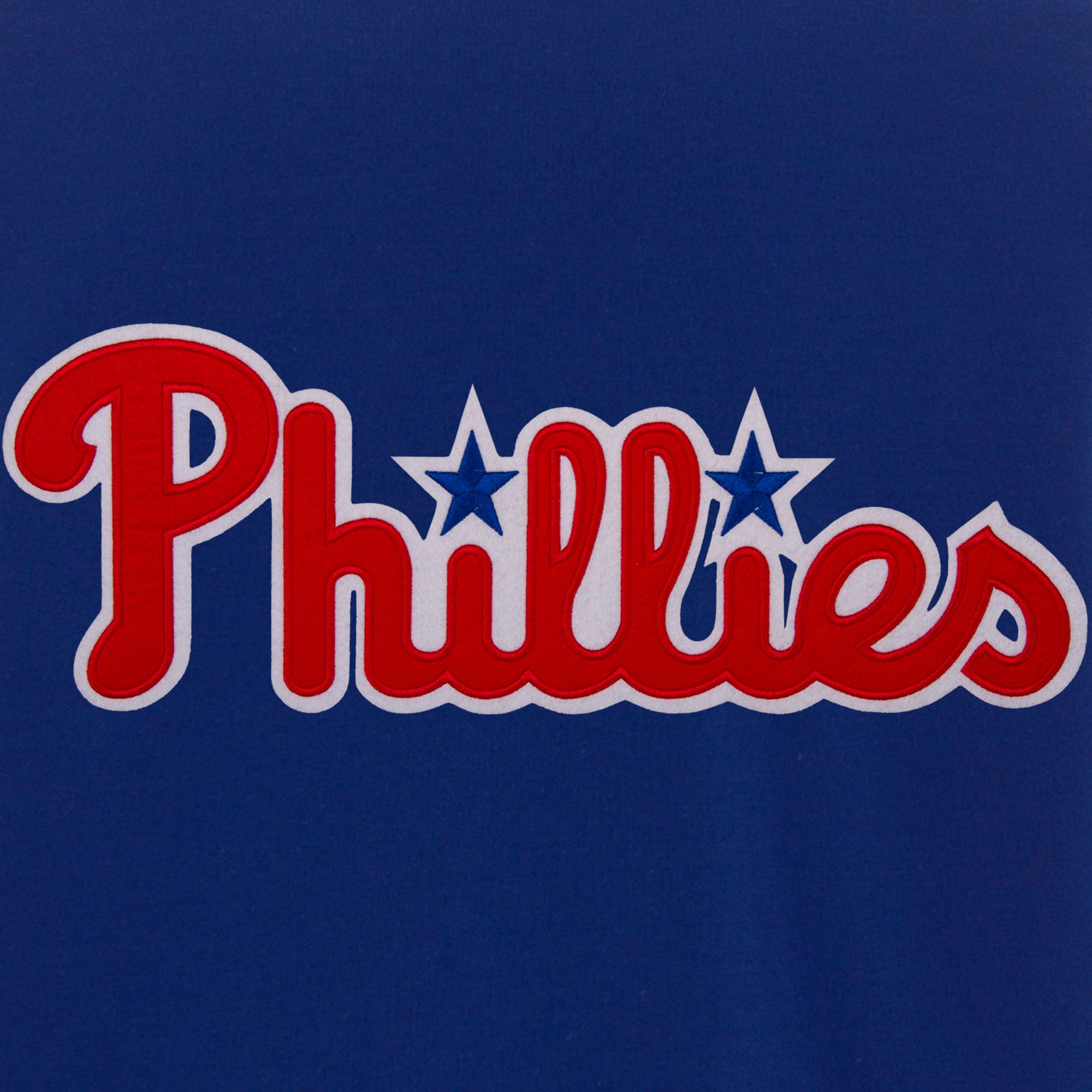 JH Design Men's Philadelphia Phillies Red Reversible  Varsity Jacket product image