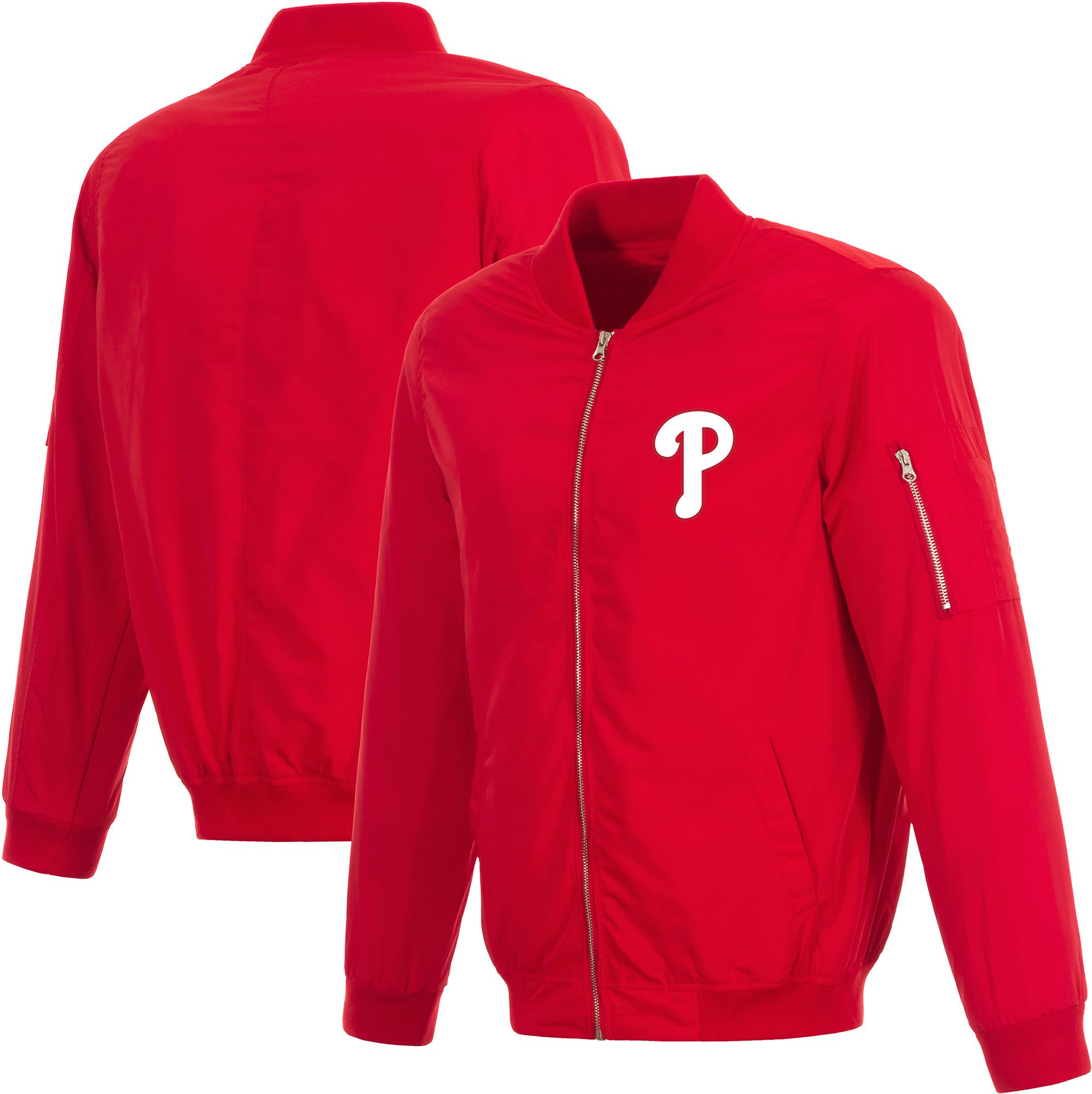 JH Design Men's Philadelphia Phillies Red Bomber Jacket product image