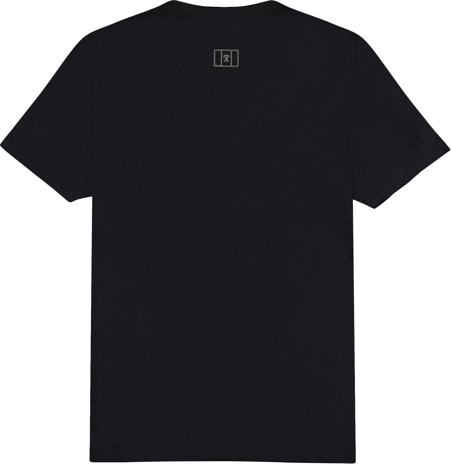 ALLCITY Adult Philadelphia Flag Pocket Black T-Shirt product image