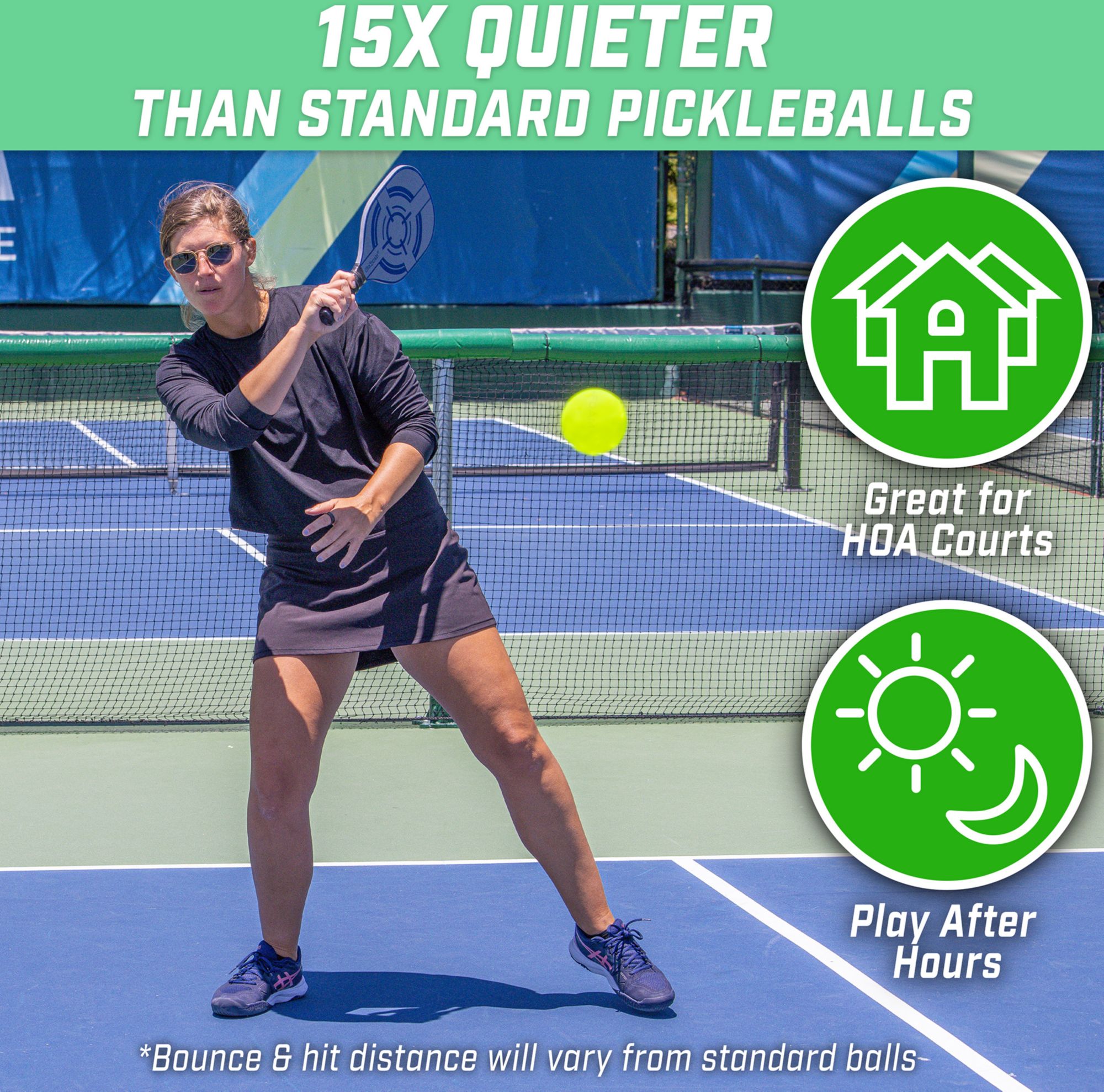 GoSports GS 40 Q-Foam Quiet Pickleballs - 12 Pack product image