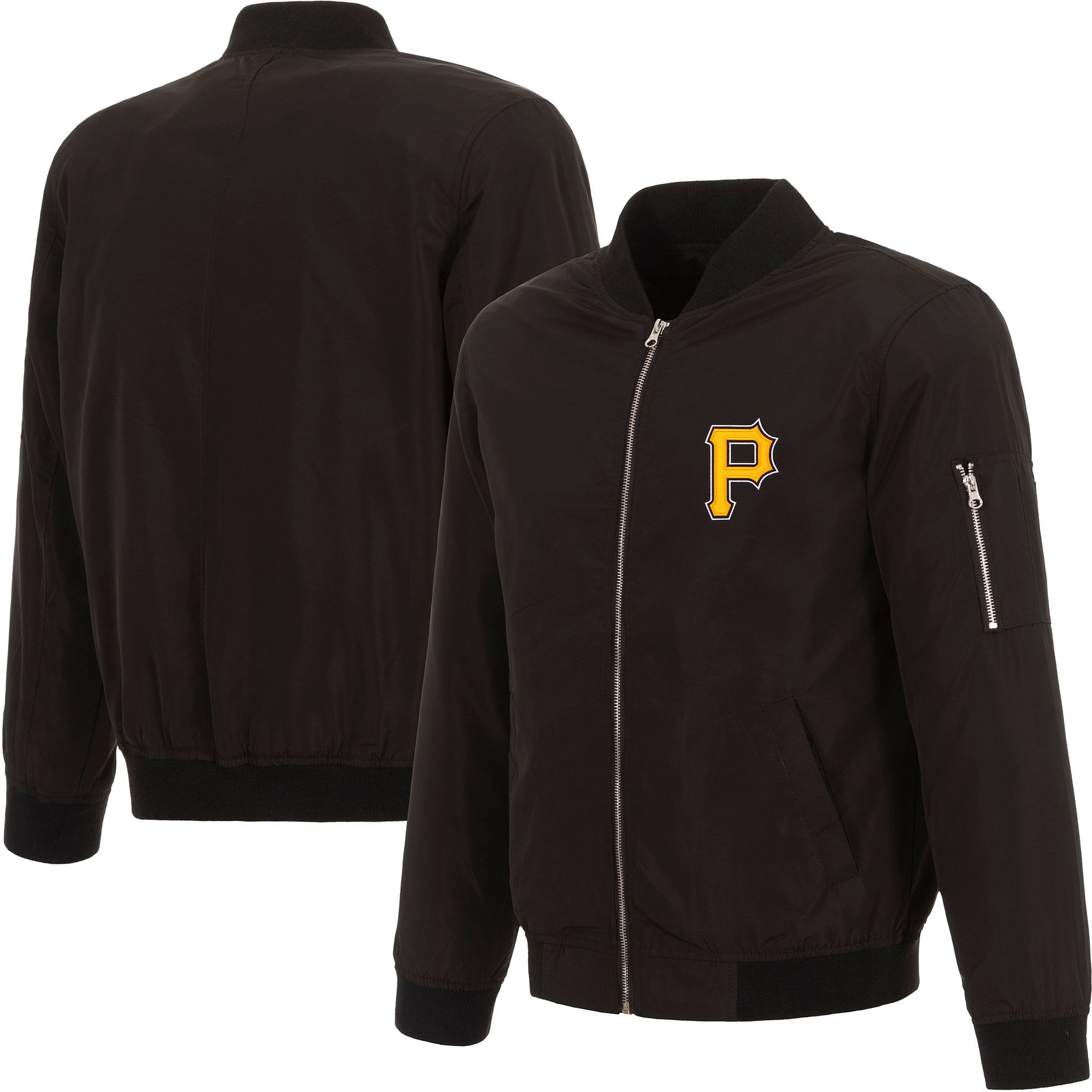 JH Design Men's Pittsburgh Pirates Black Bomber Jacket product image