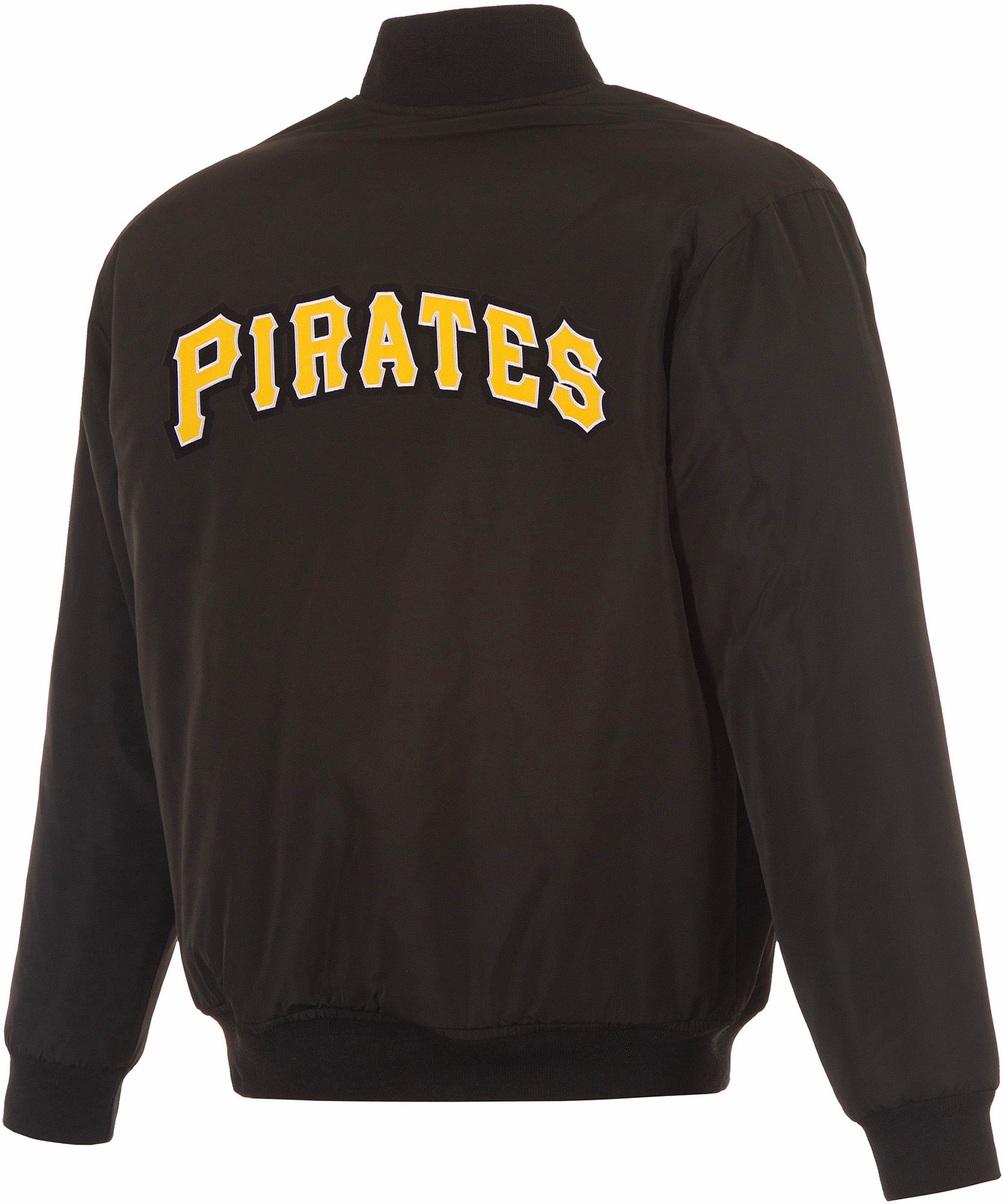 JH Design Men's Pittsburgh Pirates Full-Zip Reversible Flight Black Nylon Jacket product image