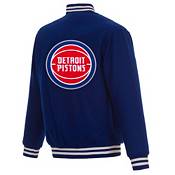 JH Design Men's Detroit Pistons Royal Reversible Wool Jacket product image