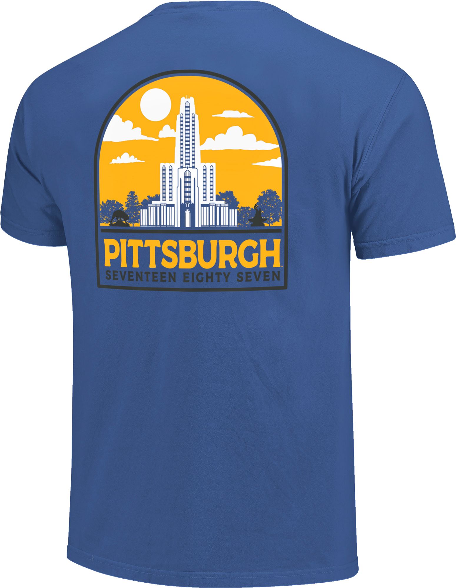 Image One Men's Pitt Panthers Blue Campus Arch T-Shirt product image