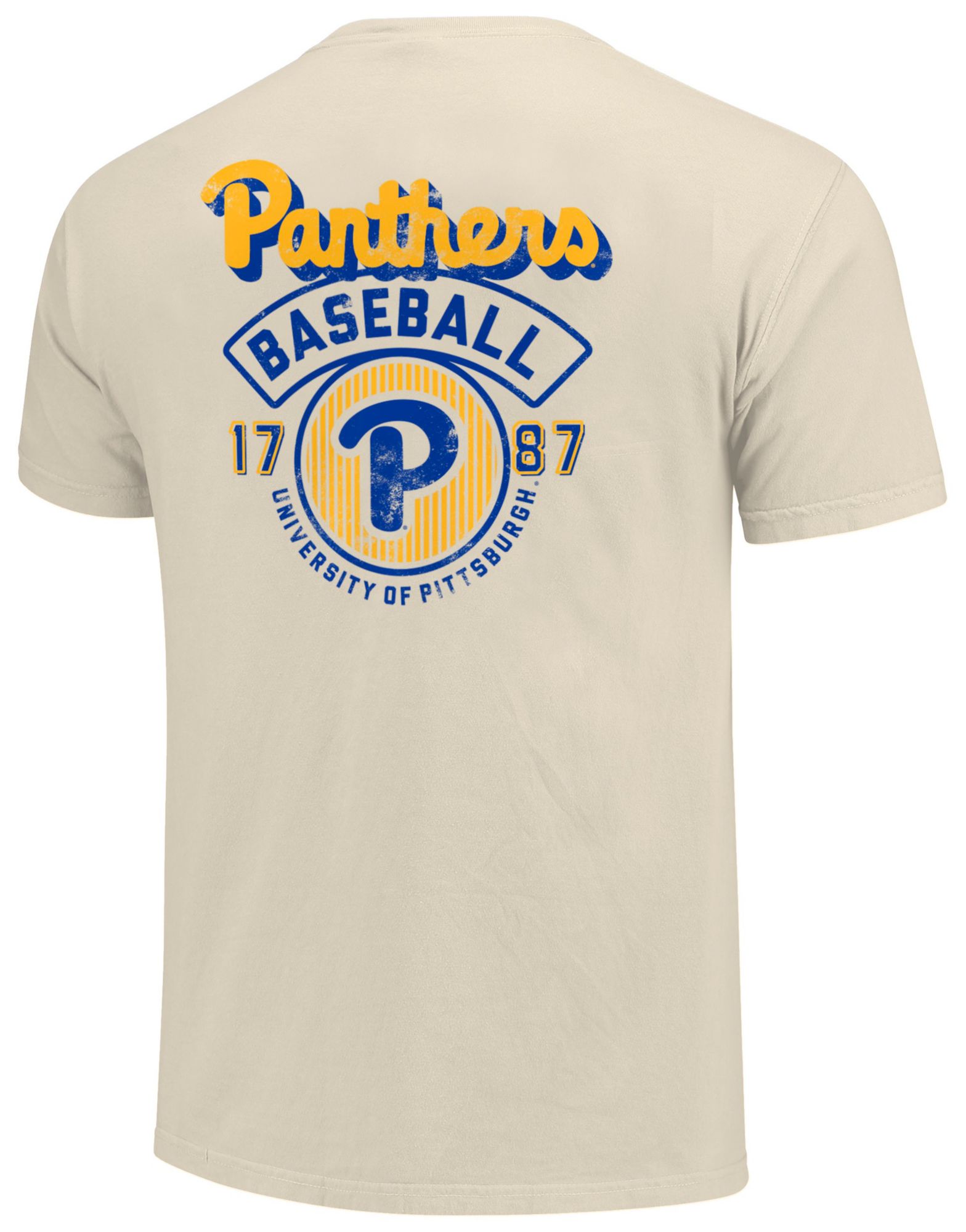 Image One Men's Pitt Panthers Ivory Baseball Logo T-Shirt product image
