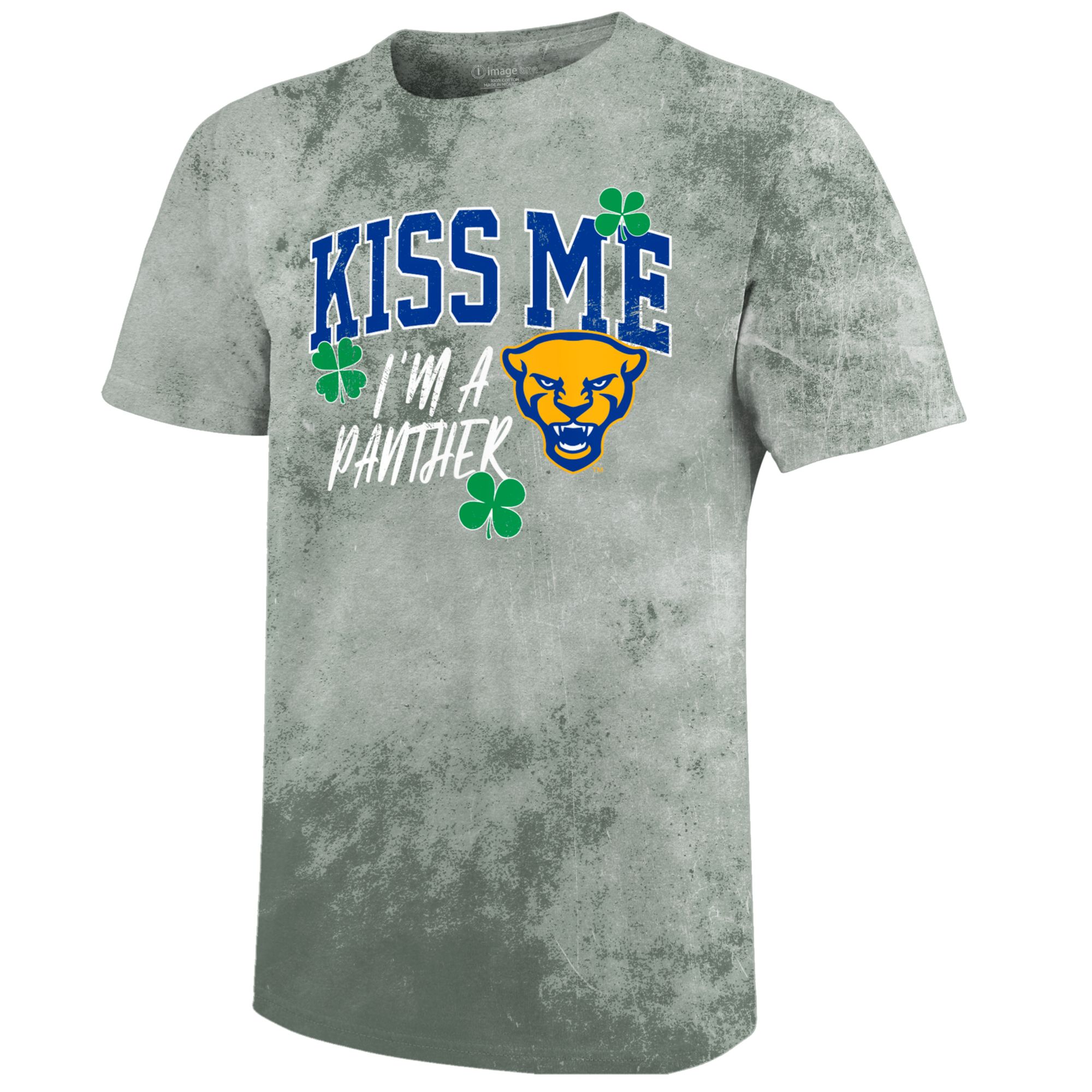 Image One Women's Pitt Panthers St. Patrick's Day Green Kiss Me T-Shirt product image