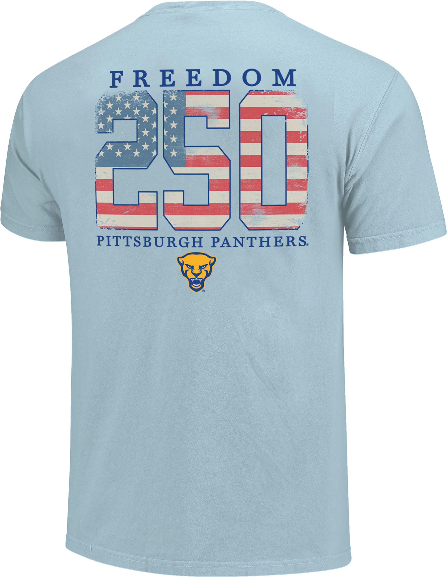 Image One Men's Pitt Panthers Chambray Americana Mascot 250 T-Shirt product image