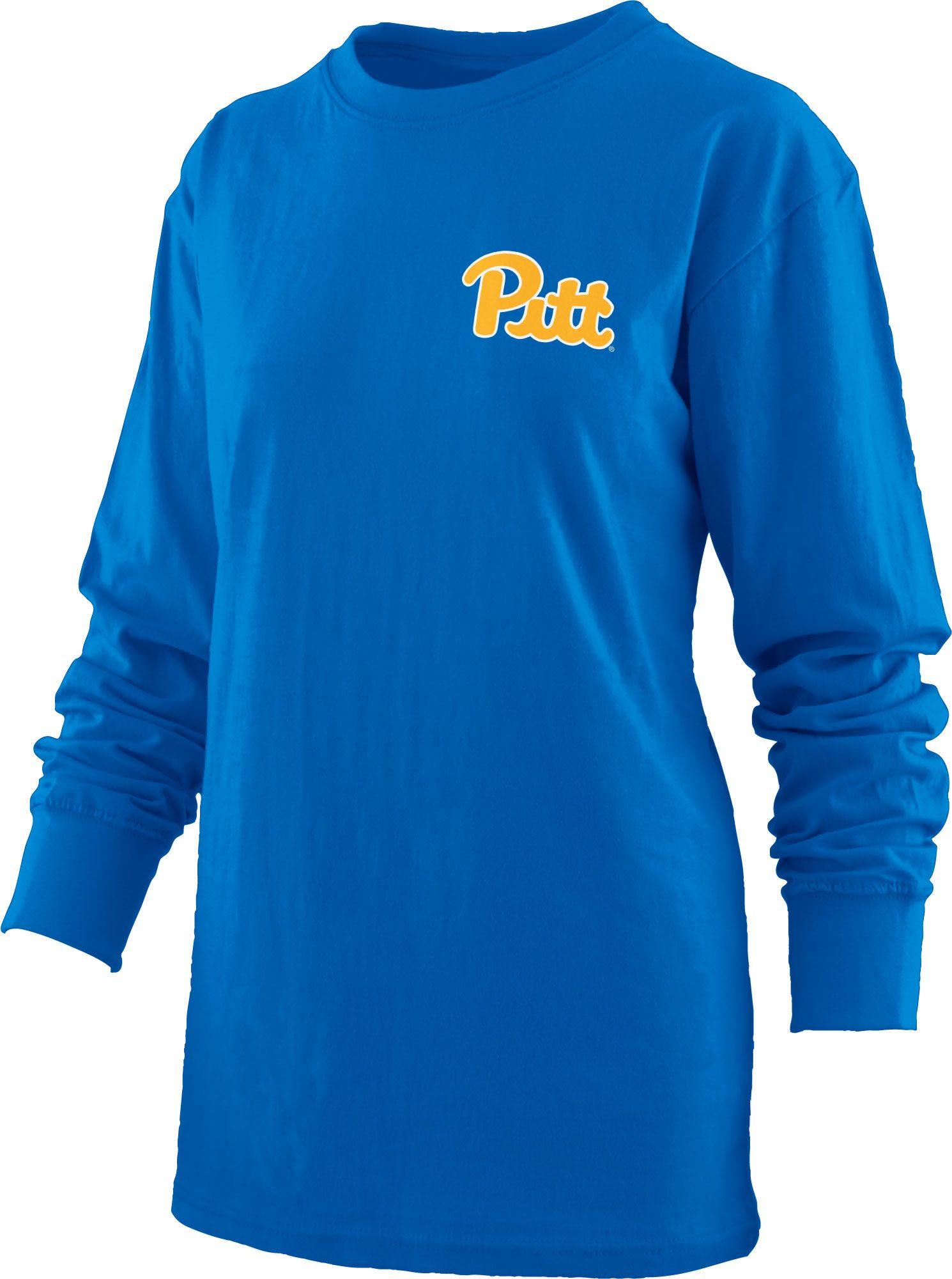 Pressbox Women's Pitt Panthers Blue Leopard Long Sleeve T-Shirt product image