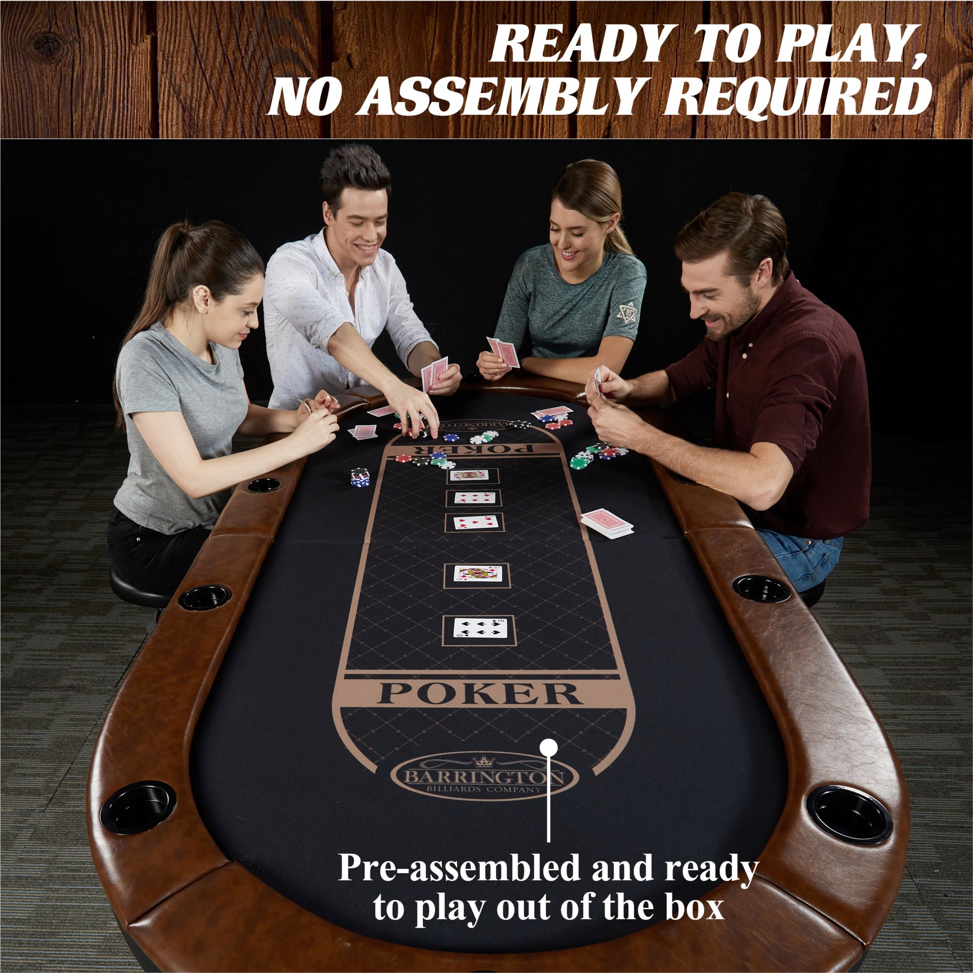 Barrington Billiards Charleston Folding Poker Table product image