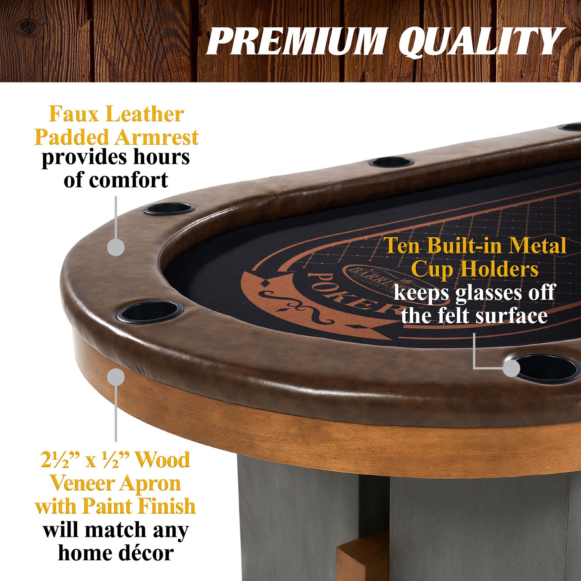 Barrington Billiards Poker Table with Dining Top | Dick's Sporting Goods