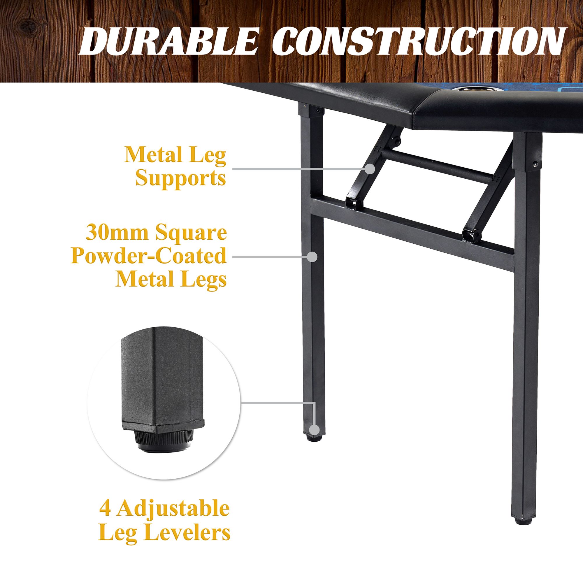 Barrington Billiards Poker Table with Folding Legs product image