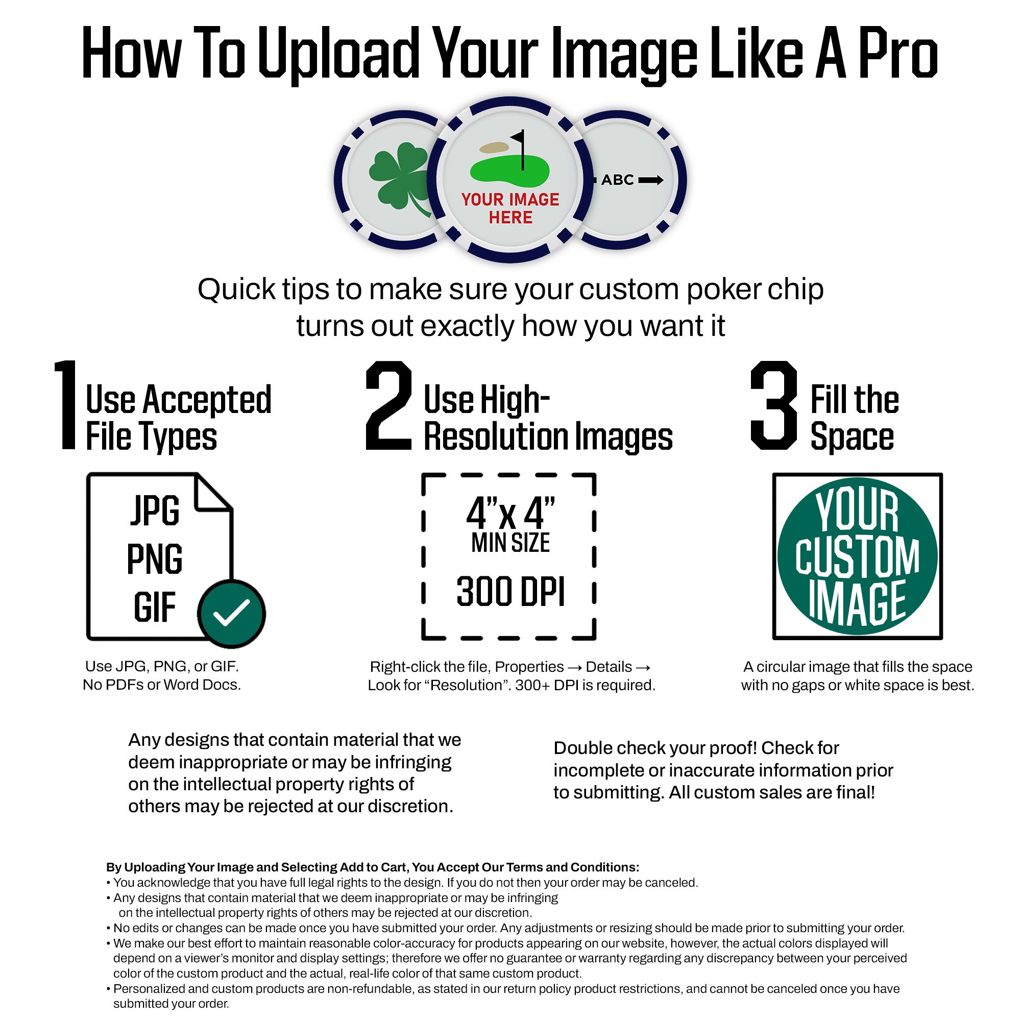 Custom Poker Chip Ball Markers - 4 Pack product image