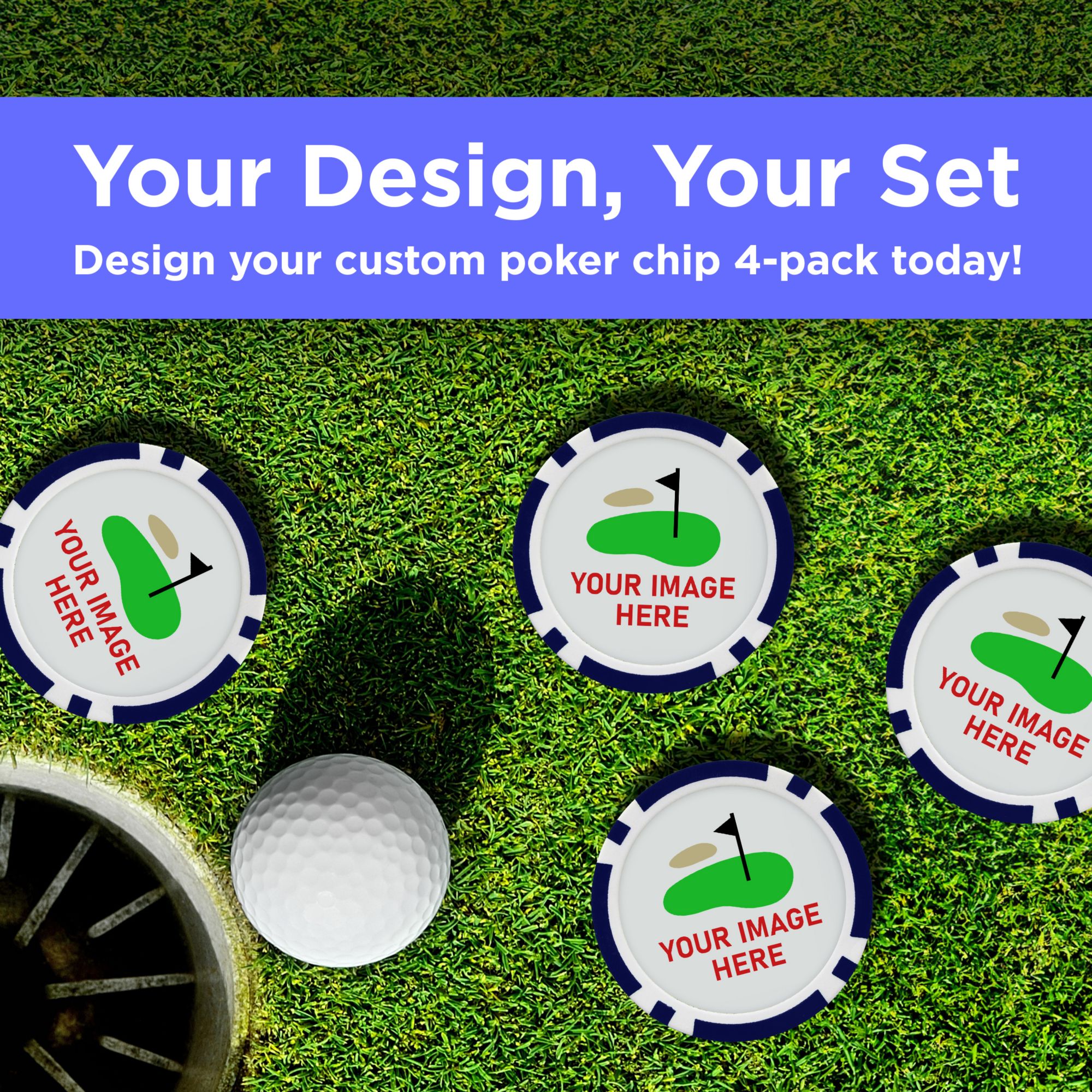 Custom Poker Chip Ball Markers - 4 Pack product image