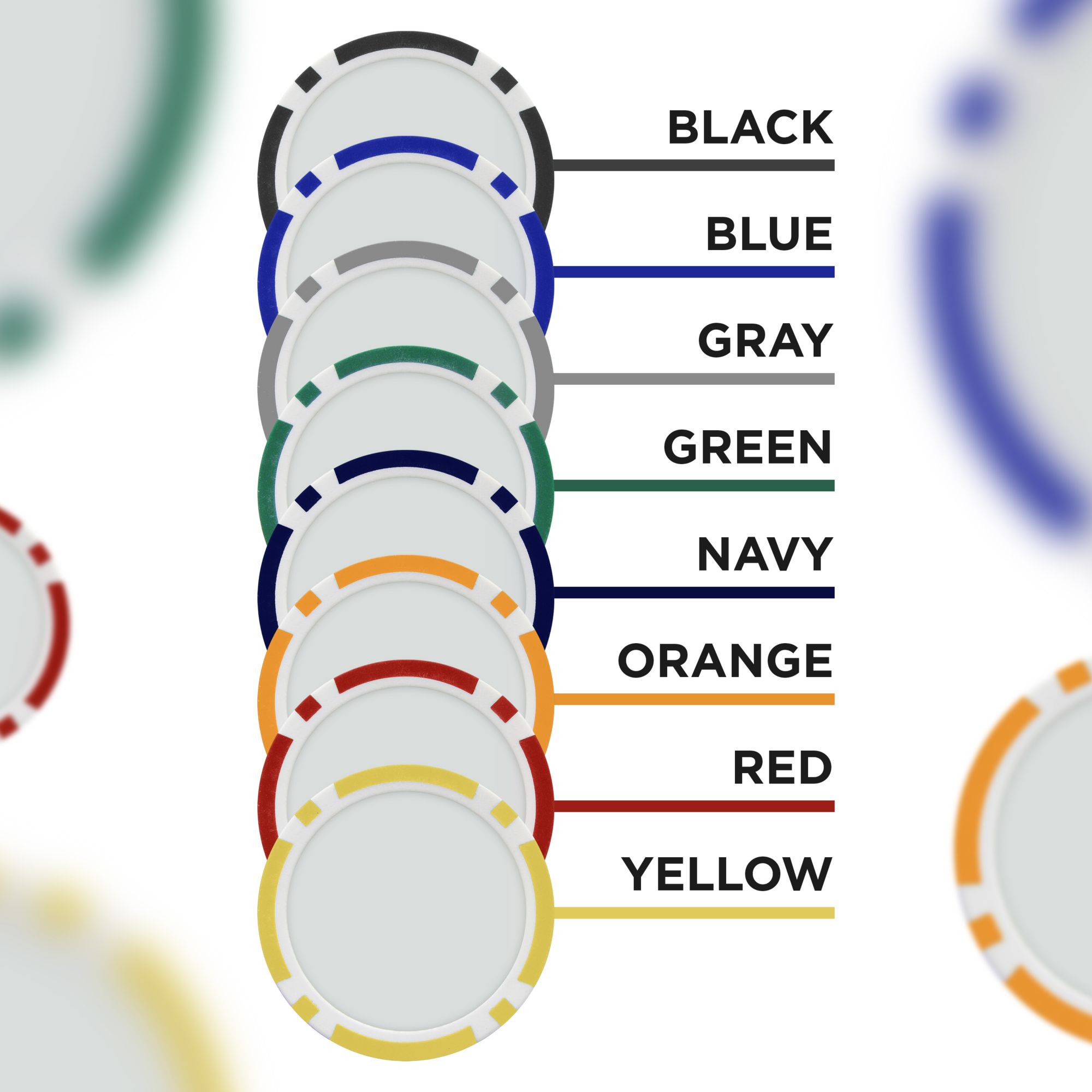 Custom Poker Chip Ball Markers - 4 Pack product image