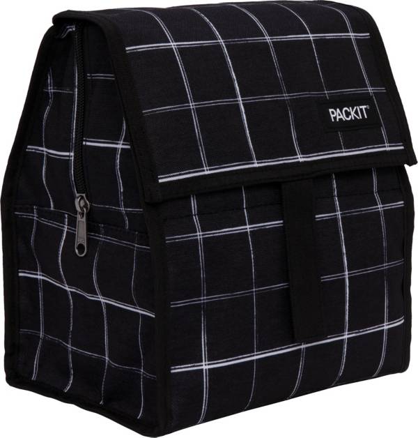 Pack It Freezable Double Bottle Bag - Black Grid