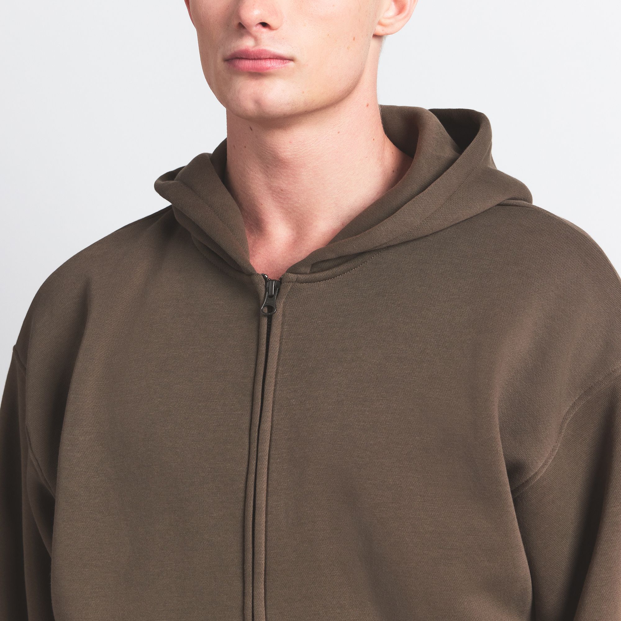SKIMS Men's Fleece Lounge Zip Up Hoodie product image