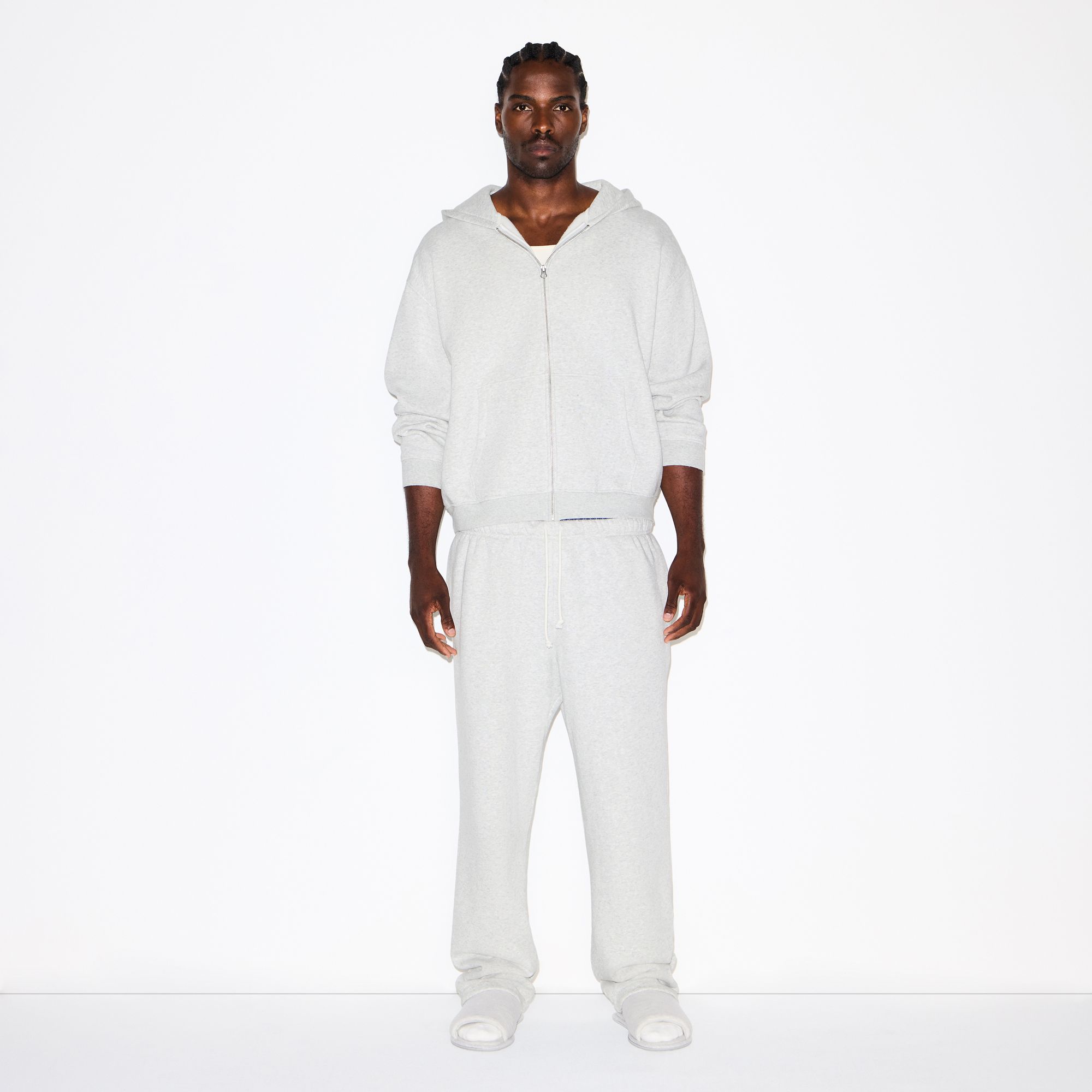 SKIMS Men's Fleece Lounge Zip Up Hoodie product image