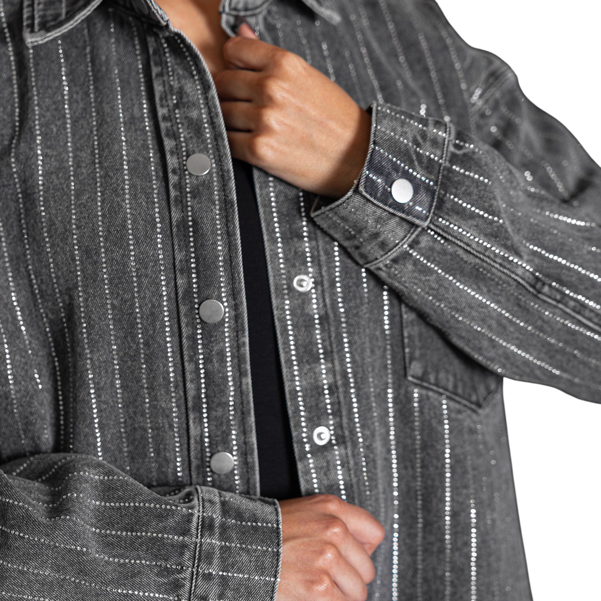 Gameday Couture Women's LSU Tigers Black Denim Rhinestone Jacket product image