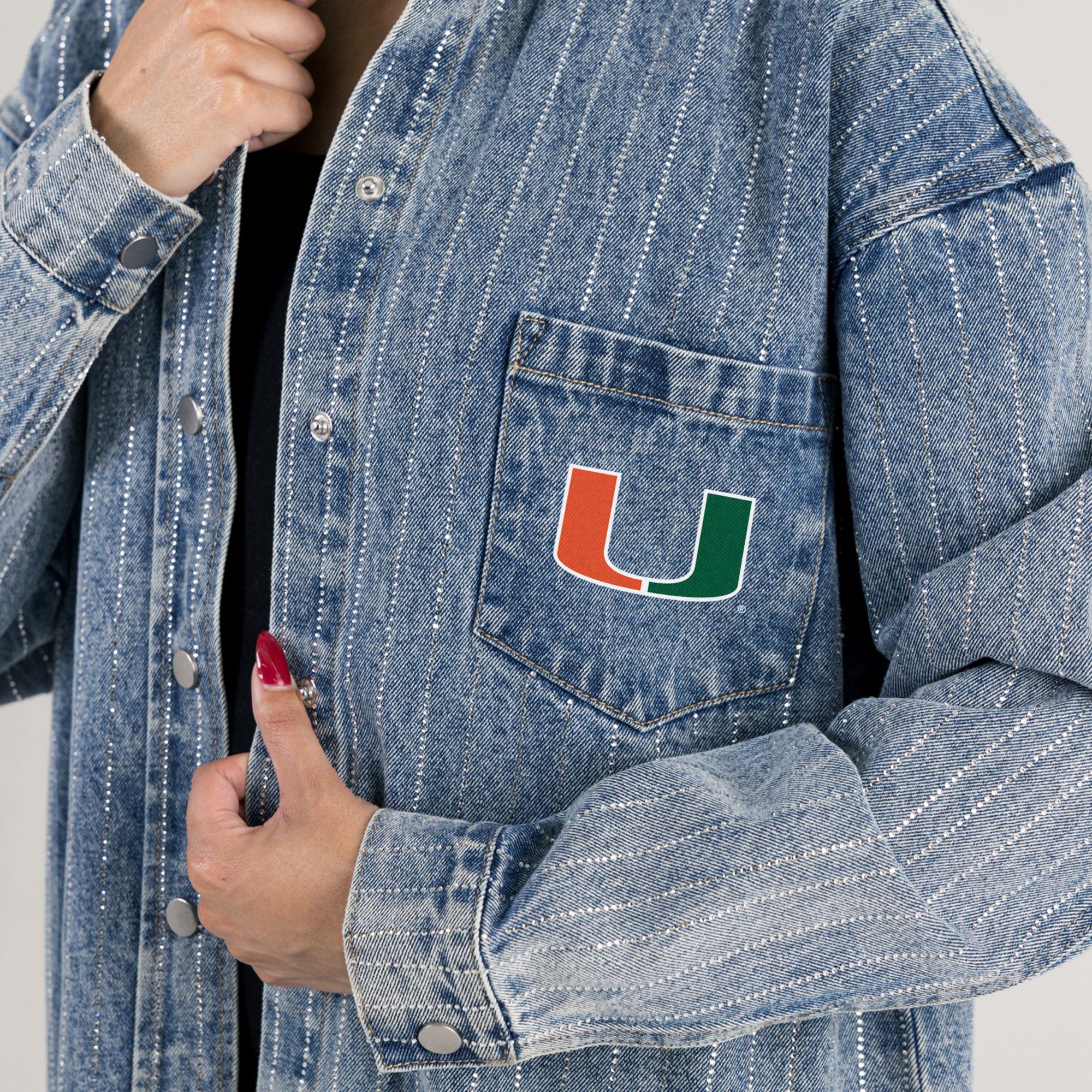 Gameday Couture Women's Miami Hurricanes Blue Denim Jacket product image