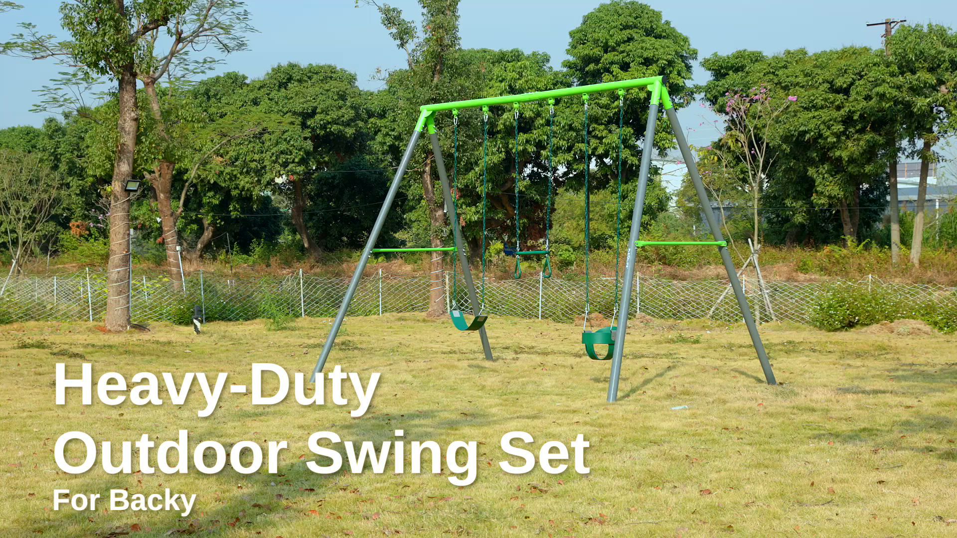 Plexalife 9ft. Heavy-Duty Metal Swing Set - 3 Belt | Dick's