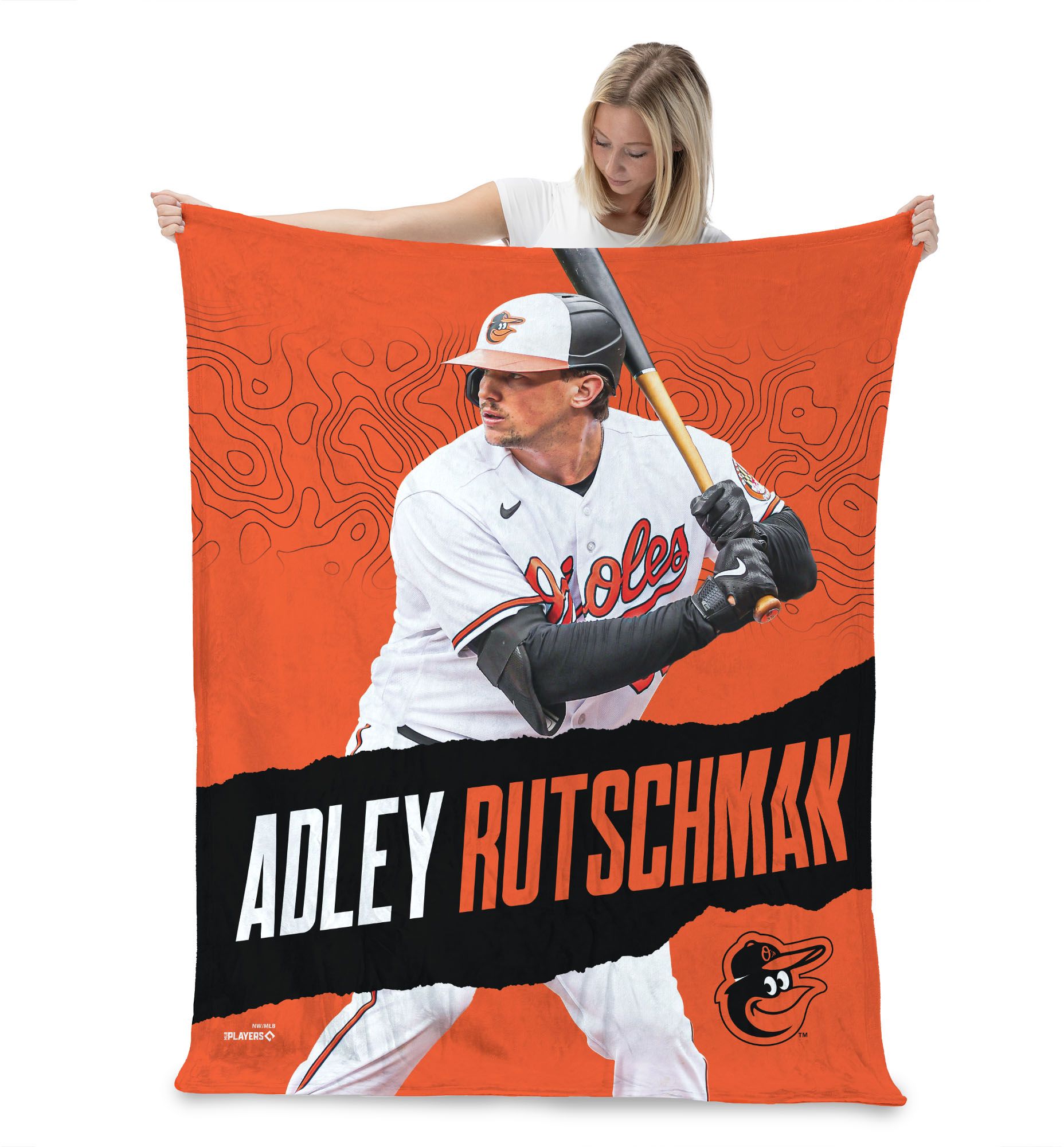 TheNorthwest Baltimore Orioles Adley Rutschman Touch Throw Blanket product image
