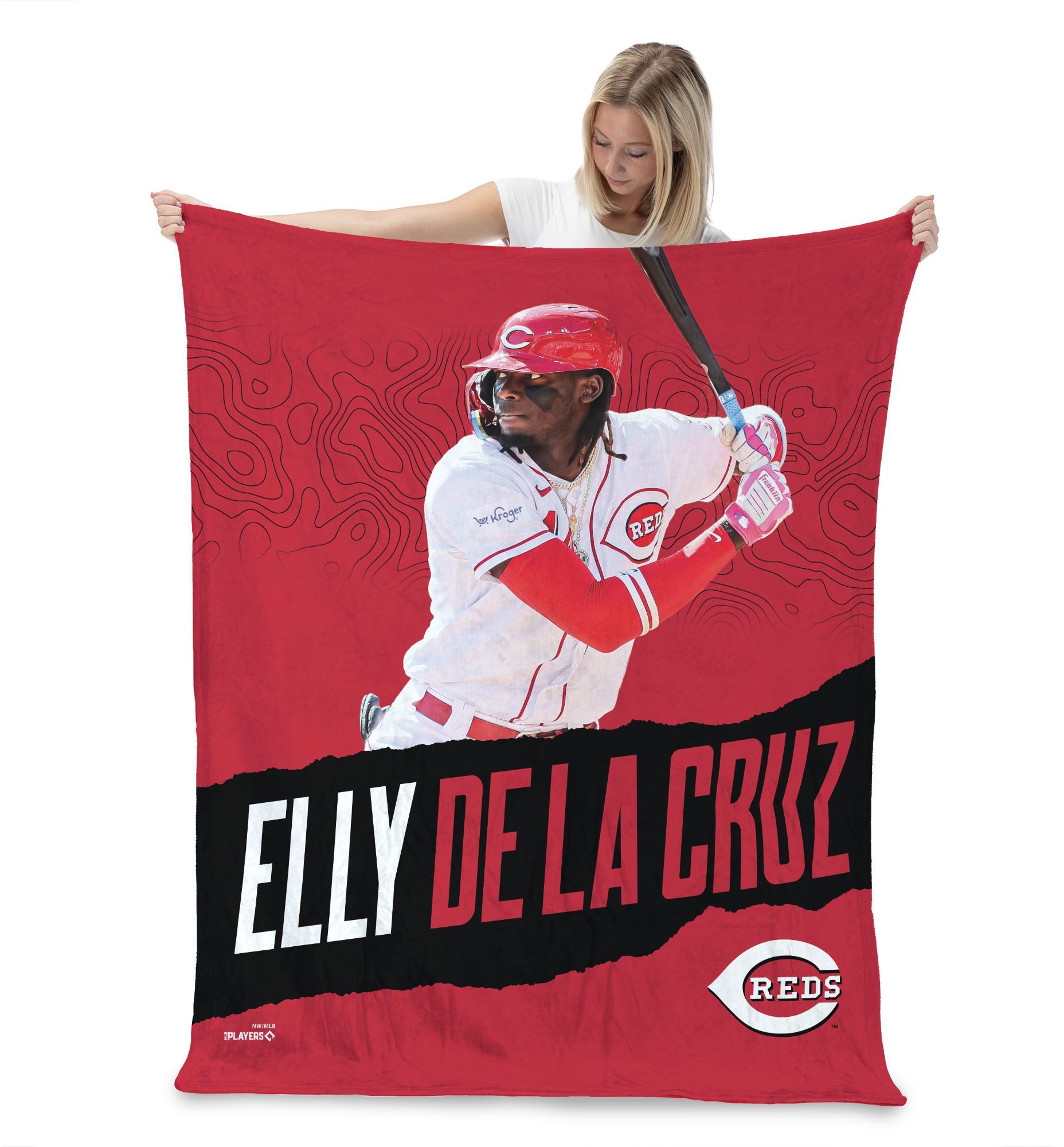 TheNorthwest Cincinnati Reds Elly De La Cruz Touch Throw Blanket product image