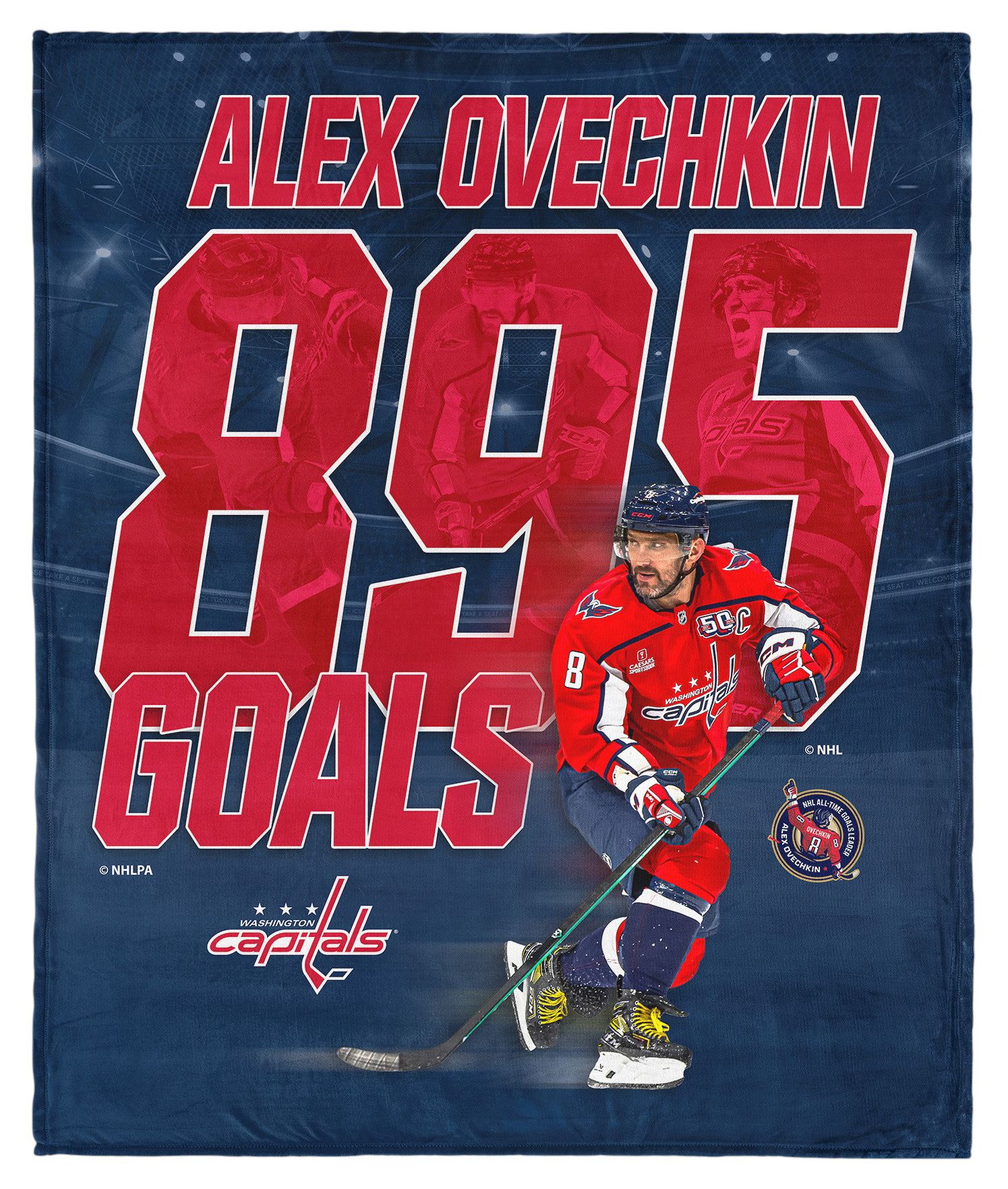 Northwest Washington Capitals Alexander Ovechkin #8 '895 Goals' Throw product image