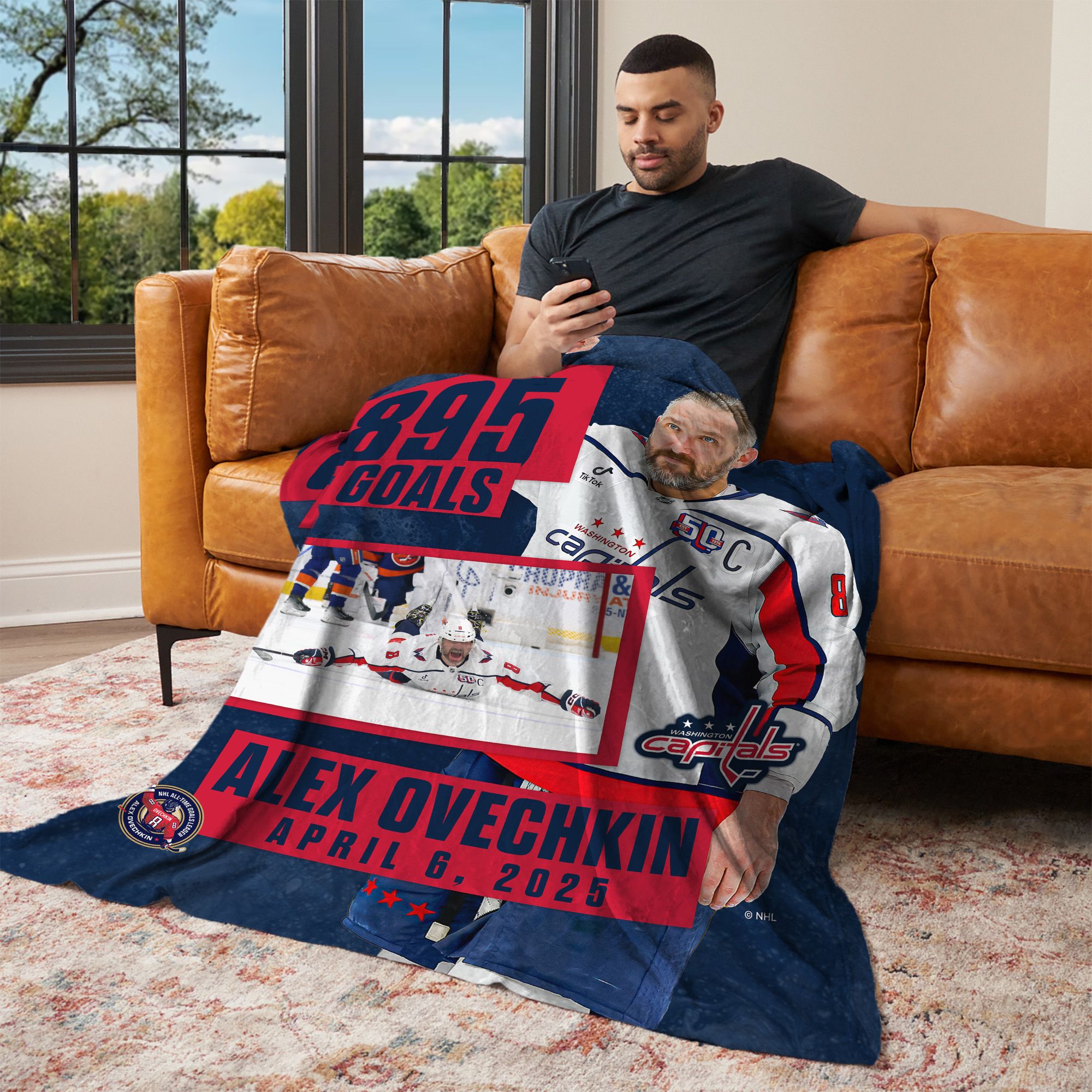 Northwest Washington Capitals Alexander Ovechkin #8 '895 Goals' Photo Throw product image