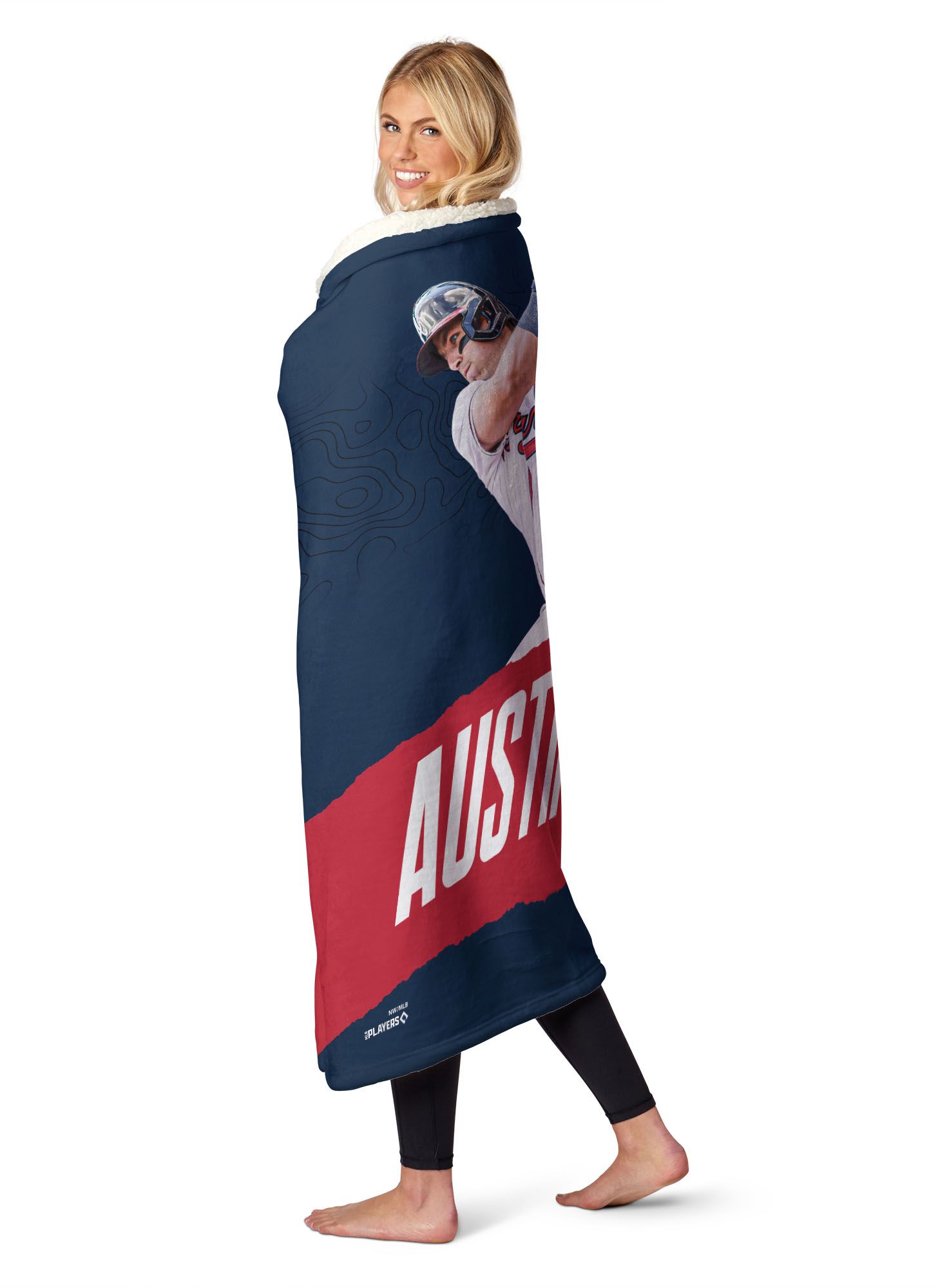 TheNorthwest Atlanta Braves Austin Riley Silk Touch Sherpa Throw product image