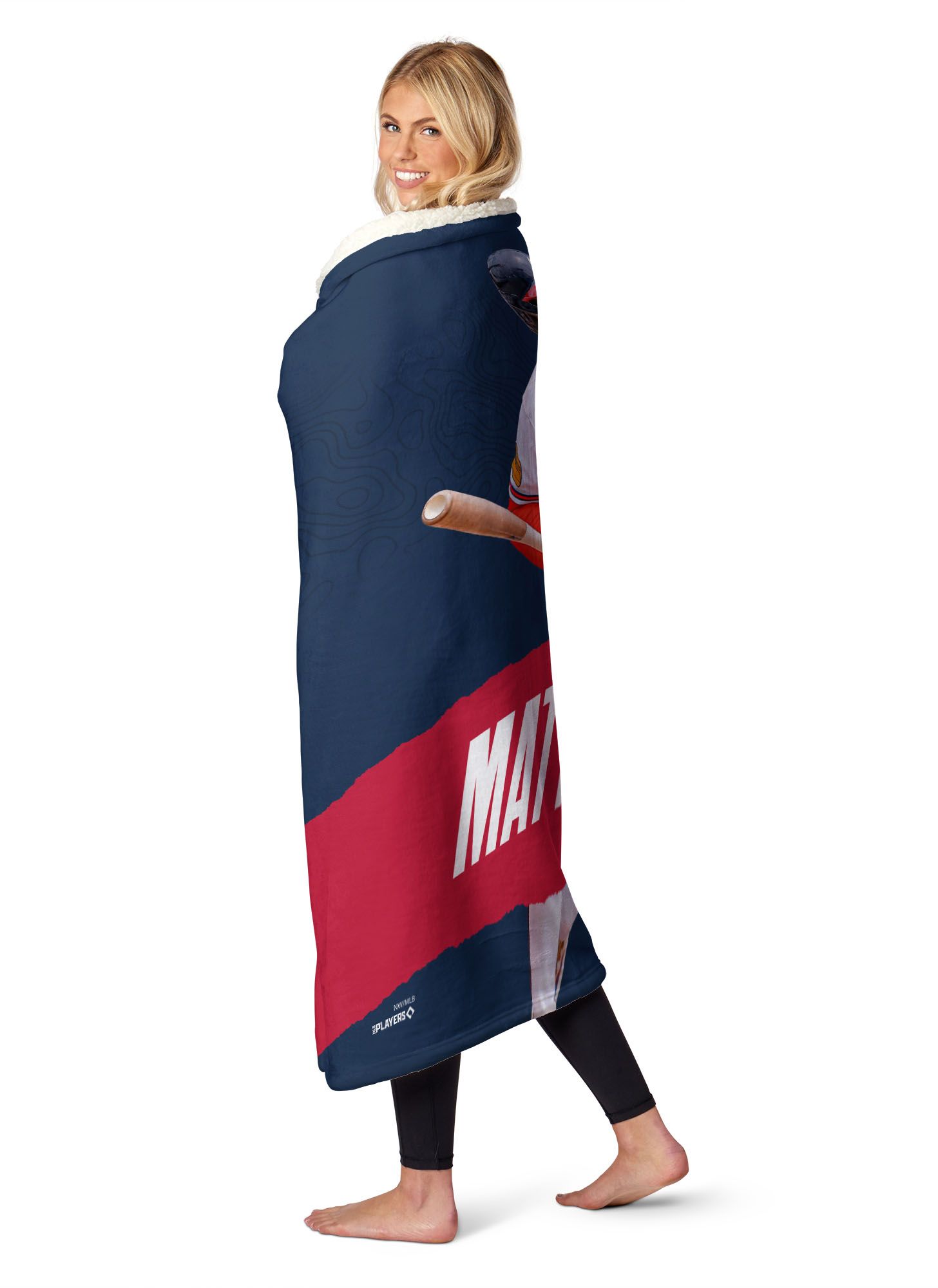 TheNorthwest Atlanta Braves Matt Olson Silk Touch Sherpa Throw product image