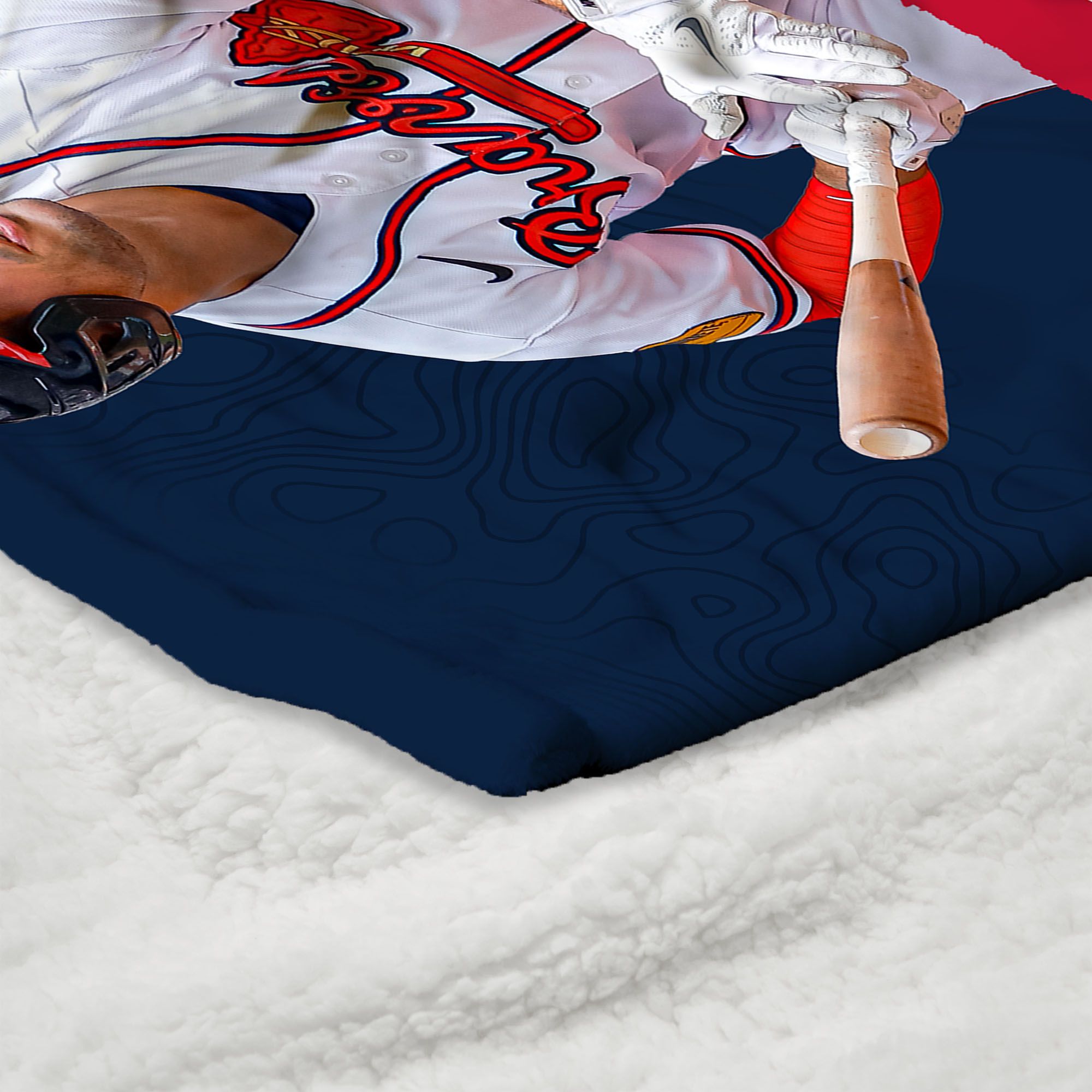 TheNorthwest Atlanta Braves Matt Olson Silk Touch Sherpa Throw product image