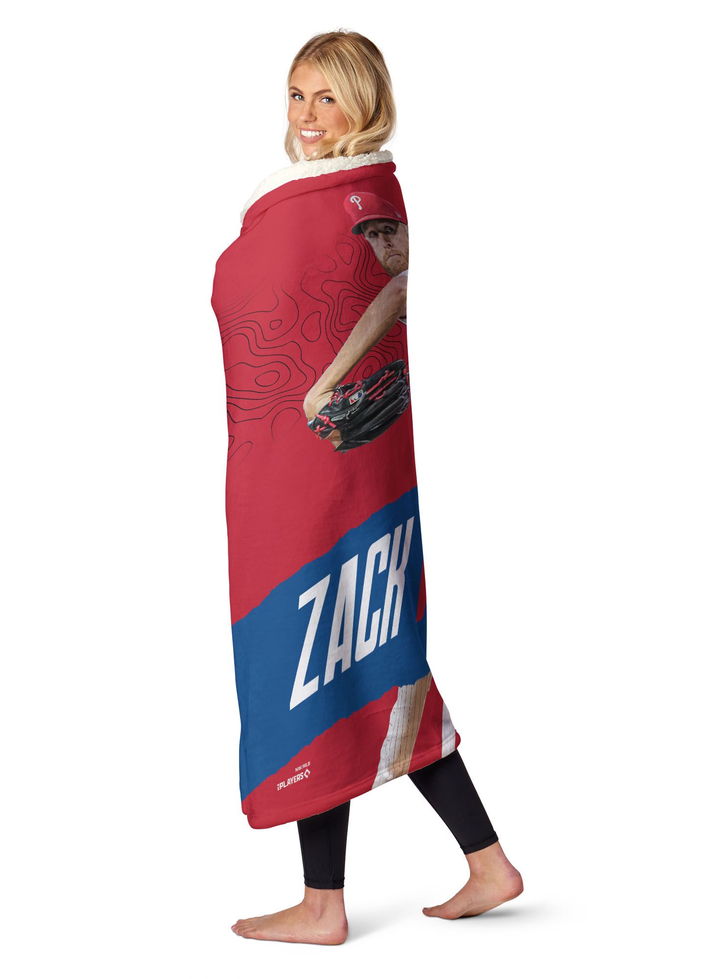 TheNorthwest Philadelphia Phillies Zack Wheeler Silk Touch Sherpa Throw product image