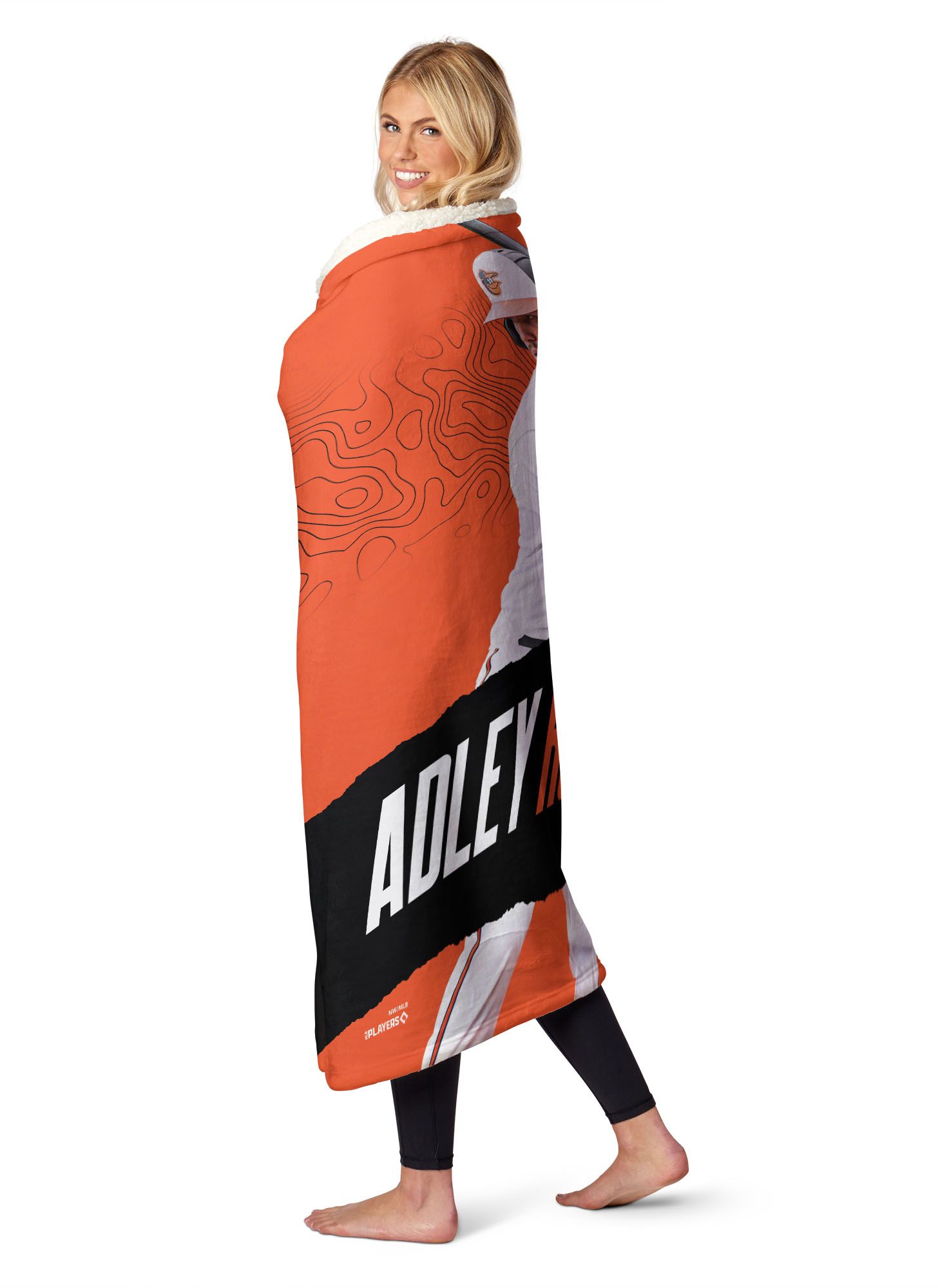 TheNorthwest Baltimore Orioles Adley Rutschman Silk Touch Sherpa Throw product image