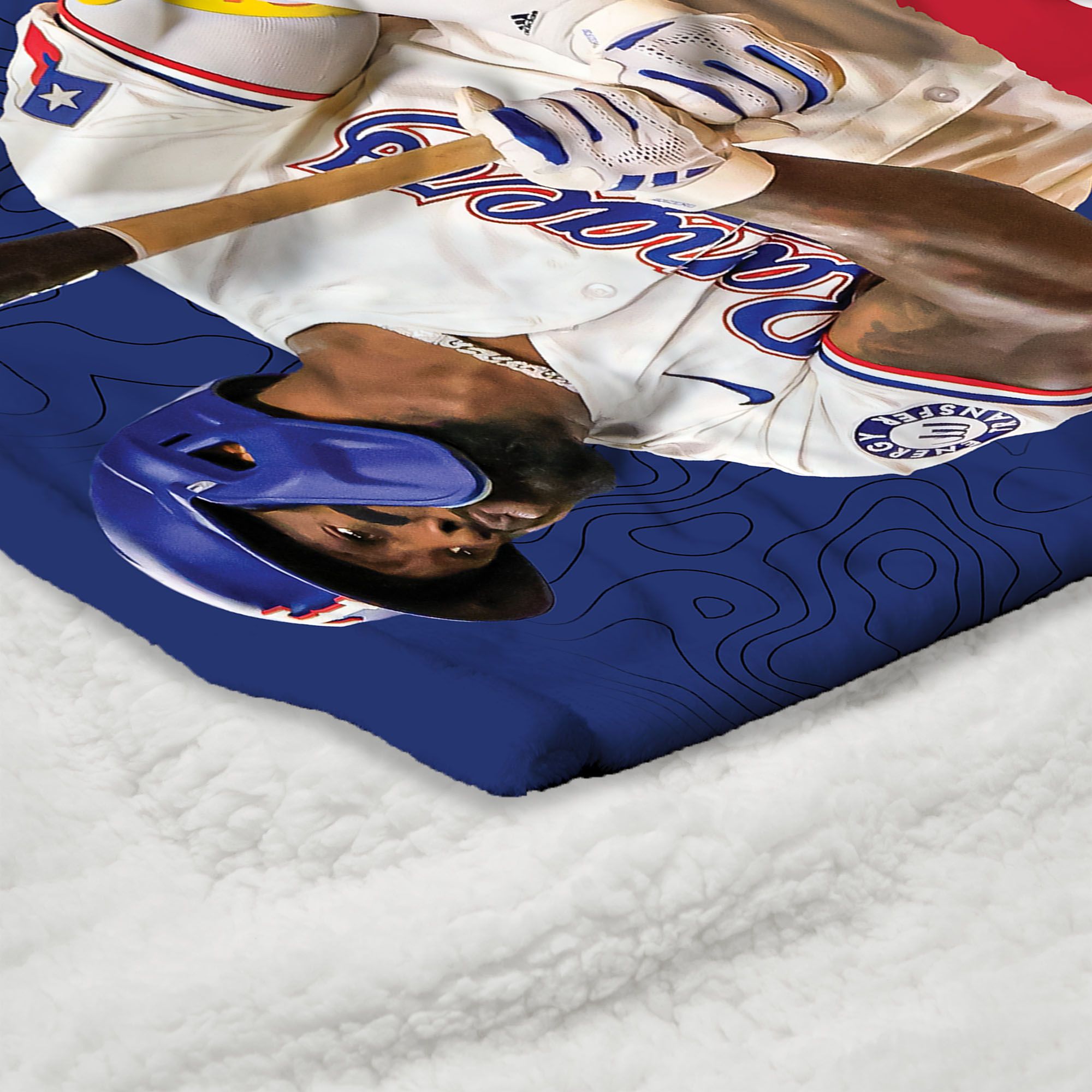 TheNorthwest Texas Rangers Adolis Garcia Silk Touch Sherpa Throw product image