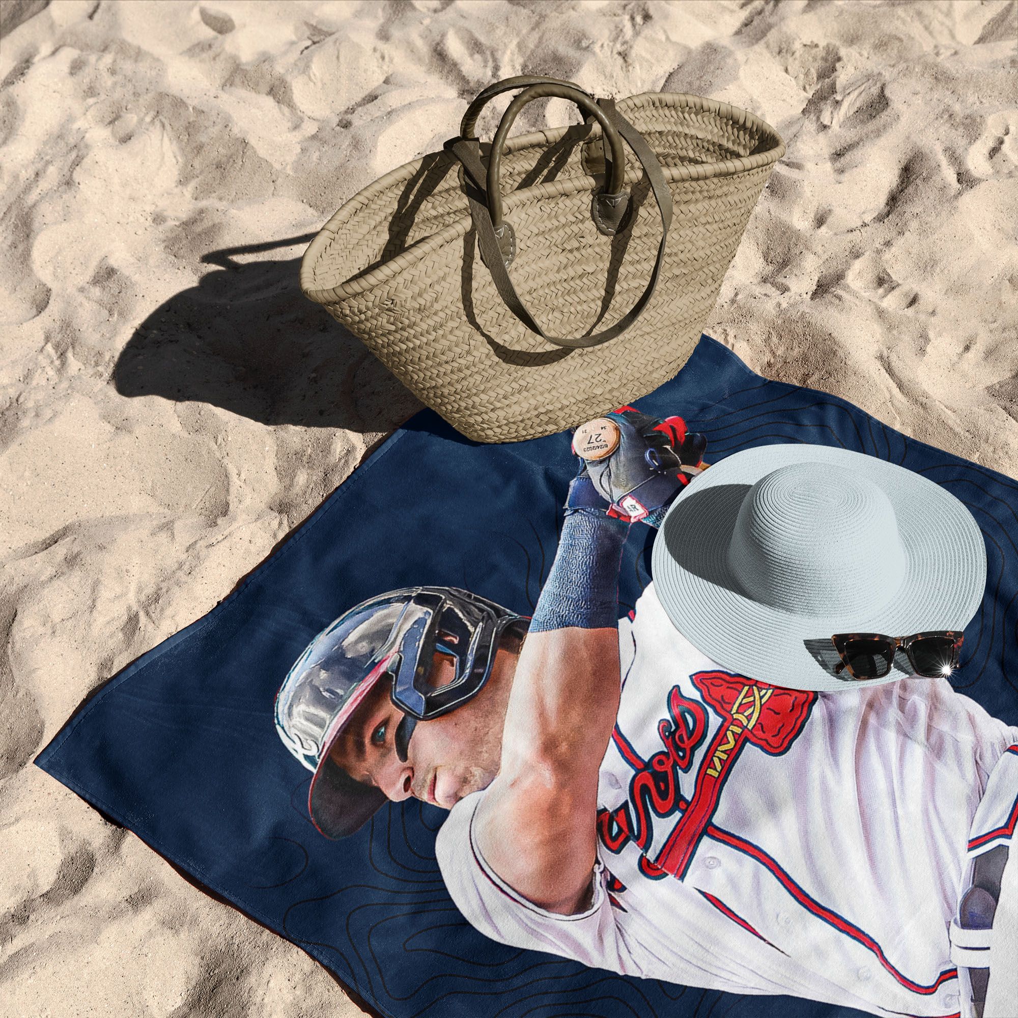 TheNorthwest Atlanta Braves Austin Riley Beach Towel product image