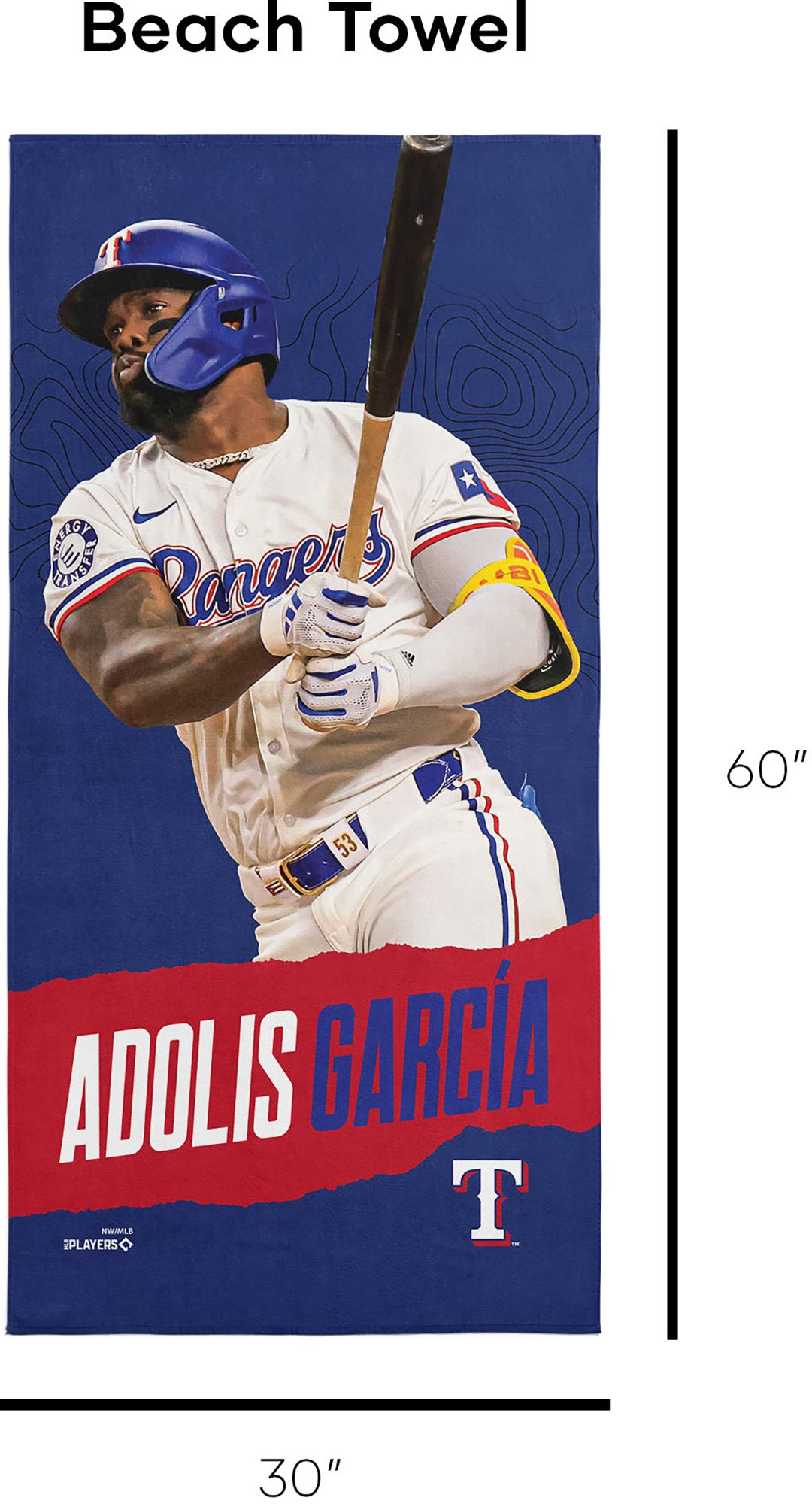 TheNorthwest Texas Rangers Adolis Garcia Beach Towel product image