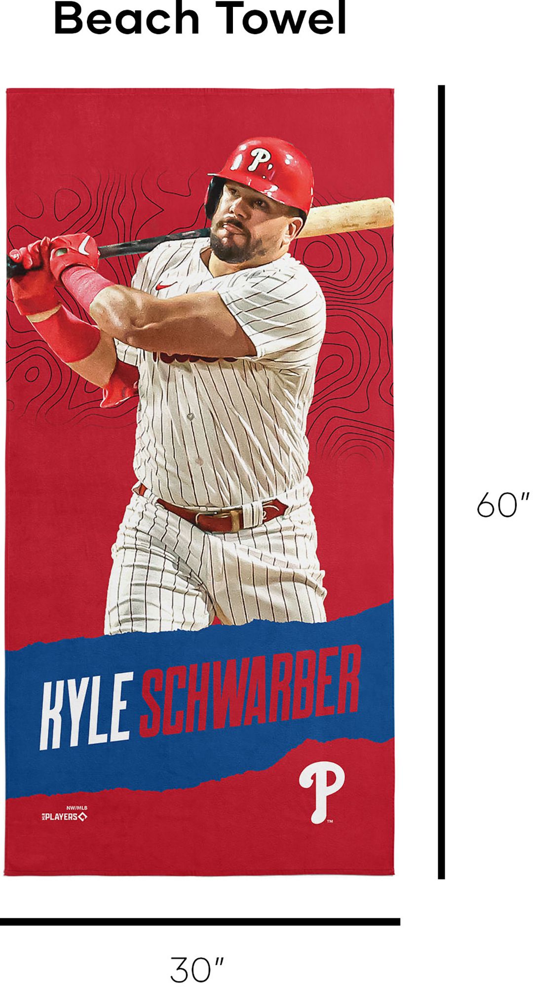 TheNorthwest Philadelphia Phillies Kyle Schwarber Beach Towel product image