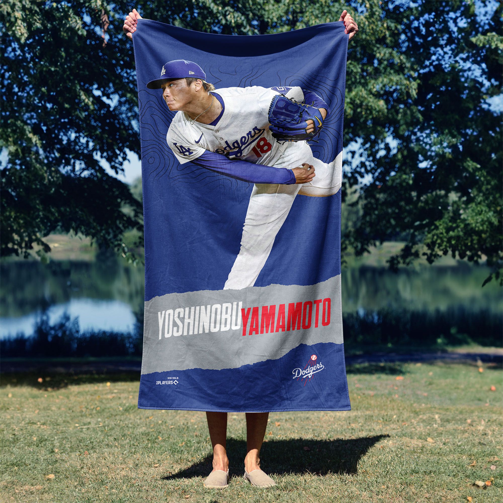 TheNorthwest Los Angeles Dodgers Yoshinobu Yamamoto Beach Towel product image