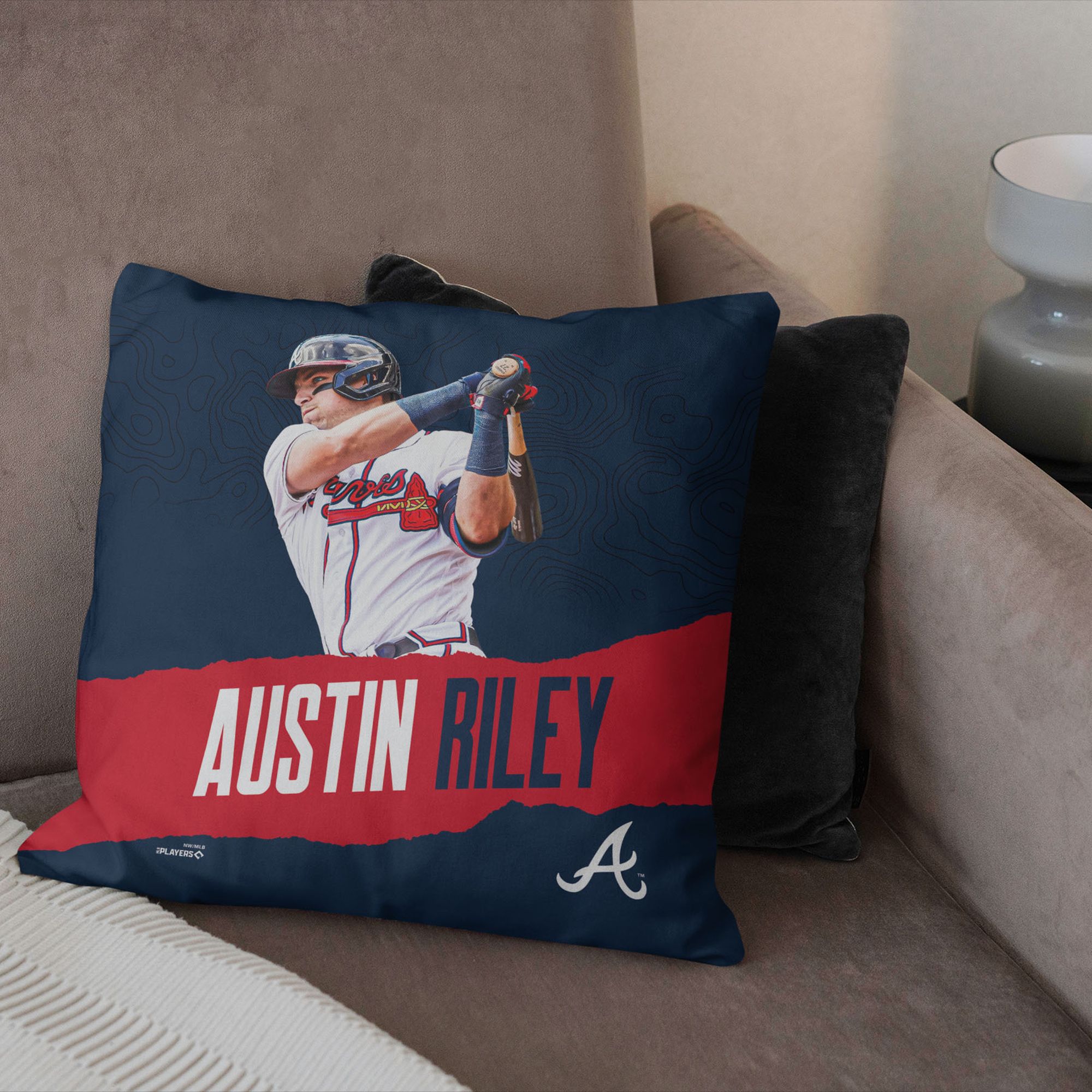 TheNorthwest Atlanta Braves Austin Riley 18'' x 18'' Throw Pillow product image