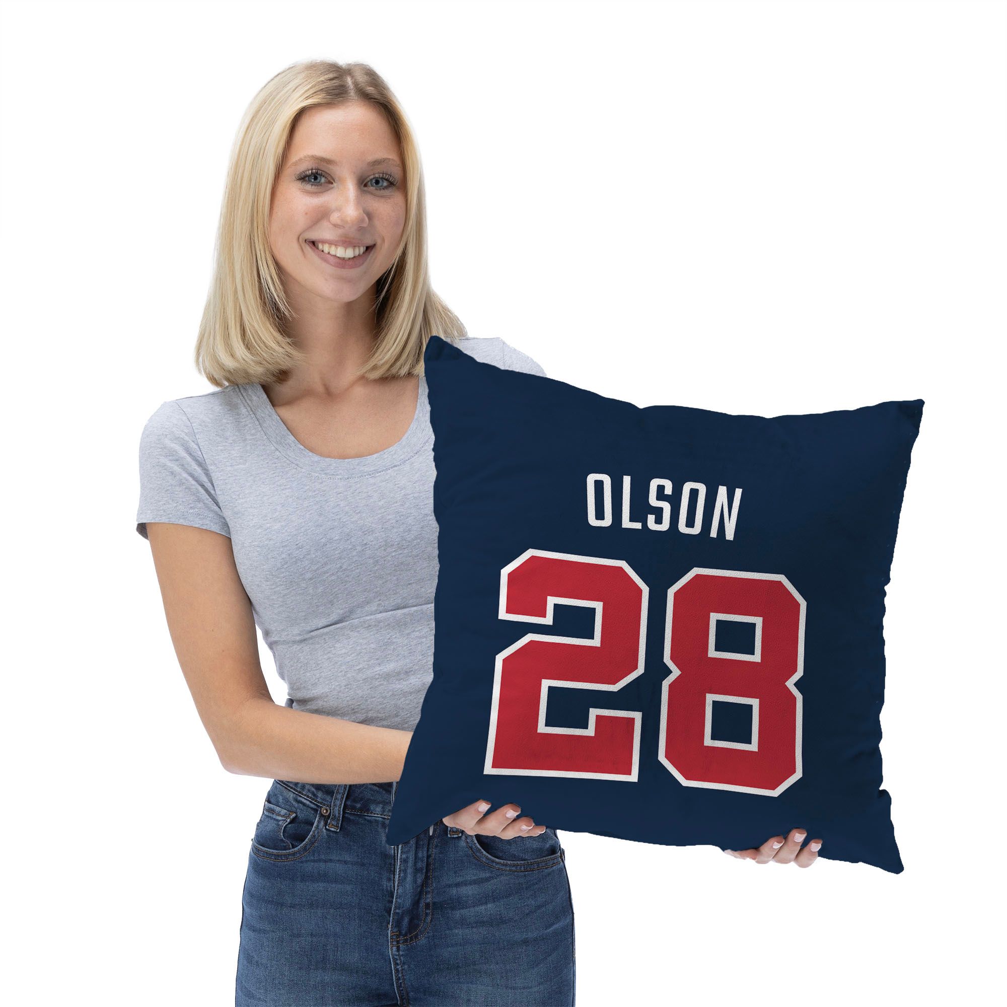 TheNorthwest Atlanta Braves Matt Olson 18'' x 18'' Throw Pillow product image