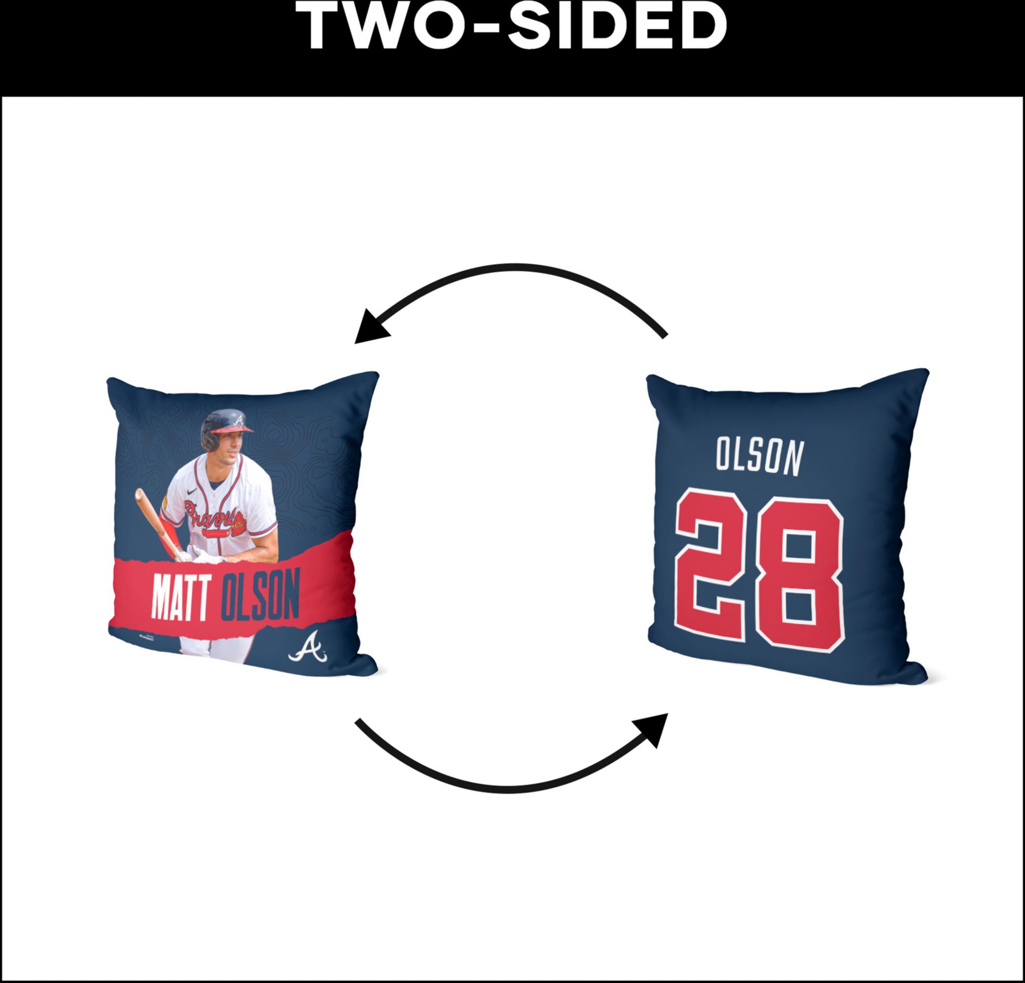 TheNorthwest Atlanta Braves Matt Olson 18'' x 18'' Throw Pillow product image